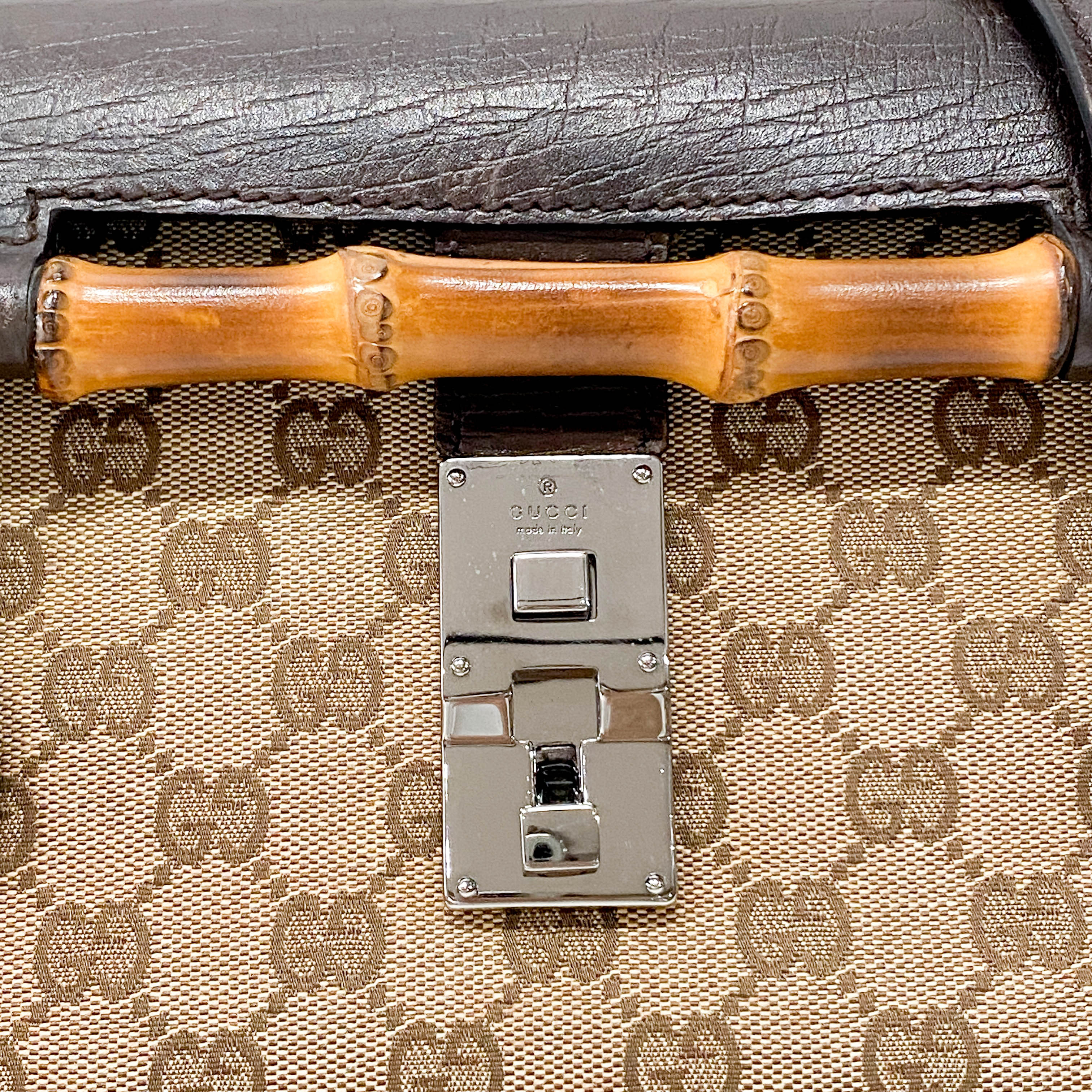 Bamboo Bullet Brown Leather Shoulder Bag