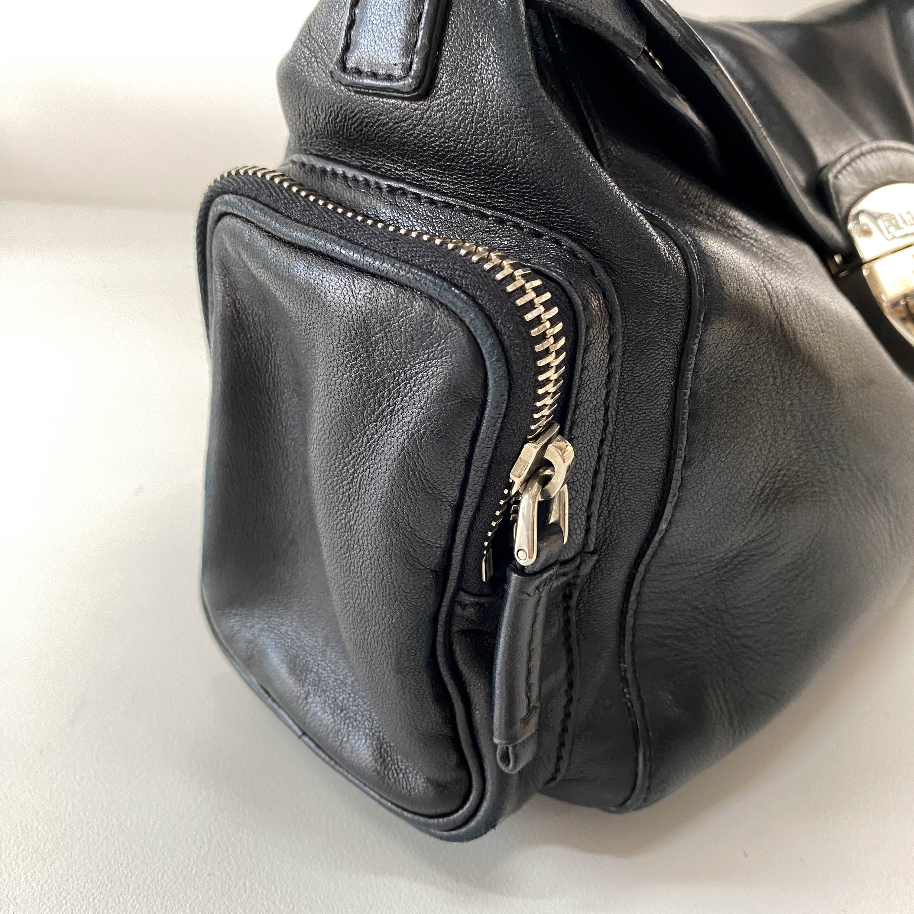 Black Leather Shoulder Bag