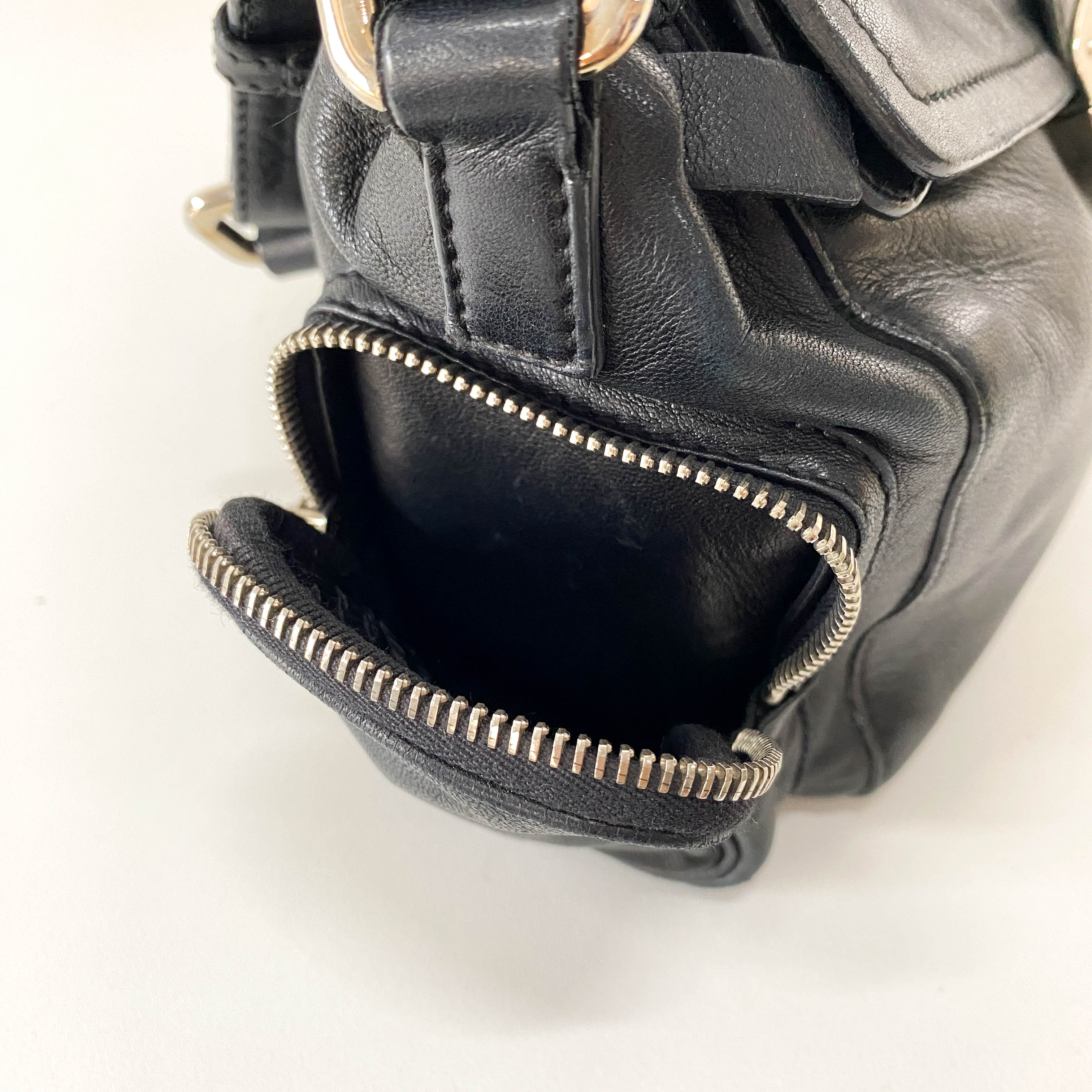 Black Leather Shoulder Bag