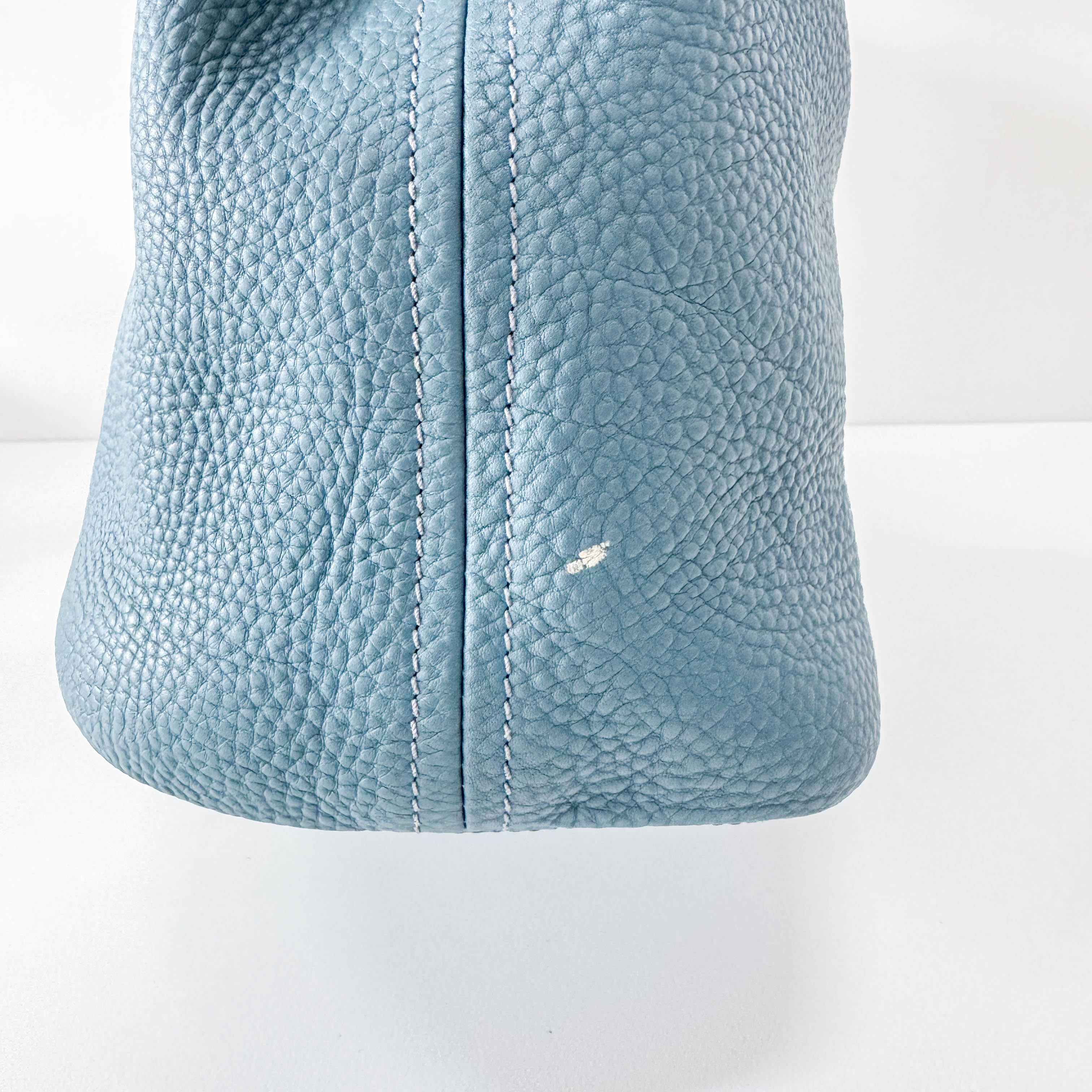 Sky Blue Vitello Daino Tote Bag