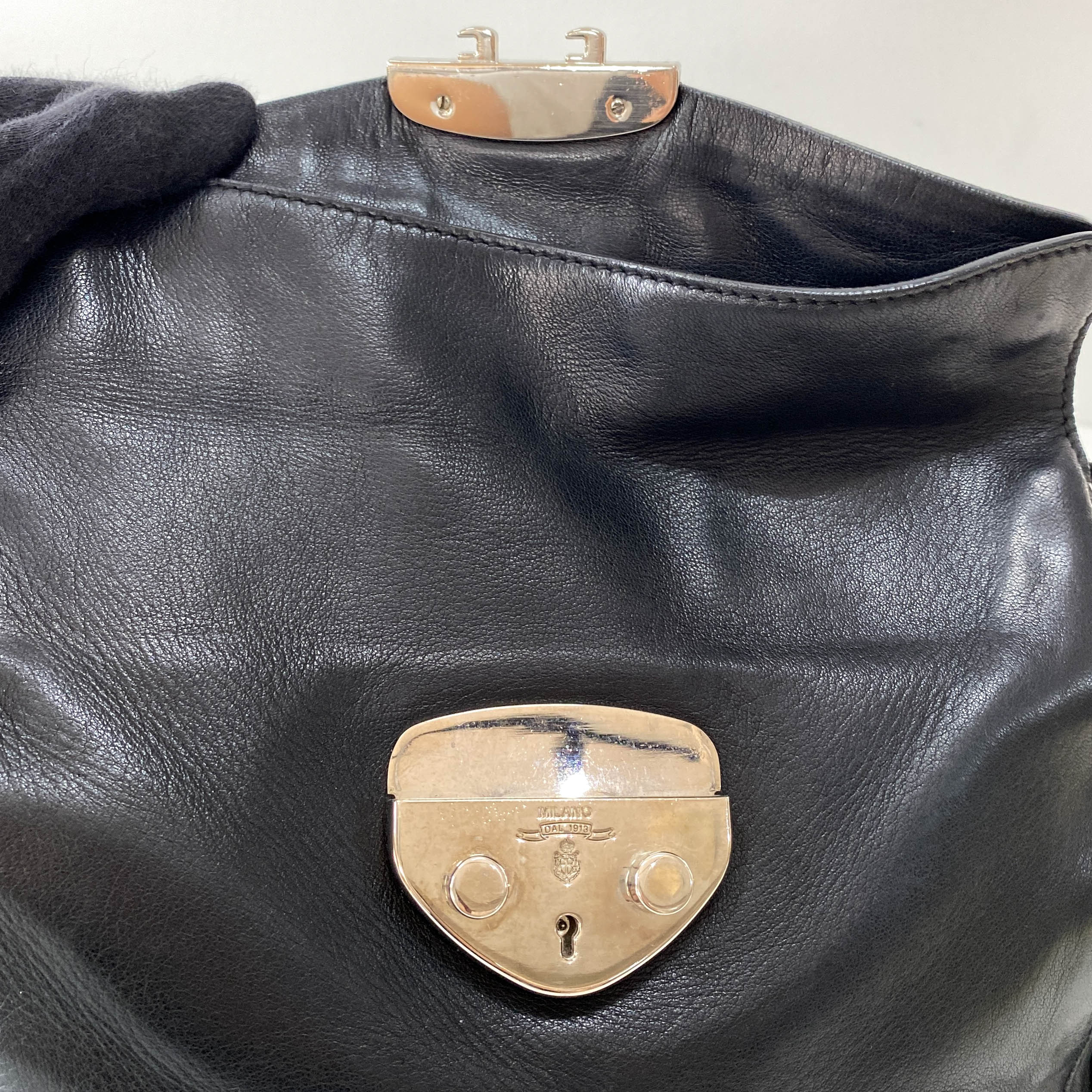 Black Leather Shoulder Bag