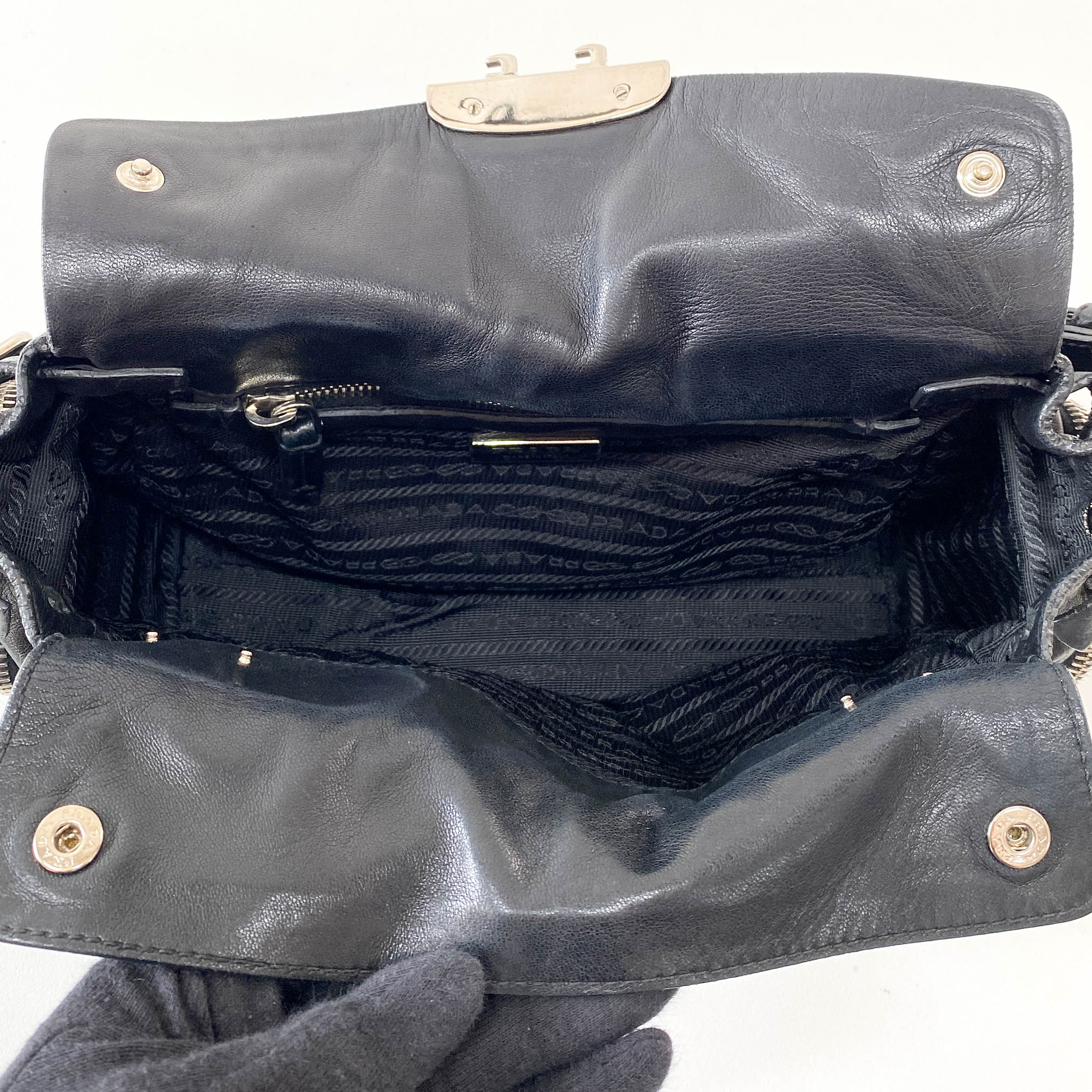 Black Leather Shoulder Bag