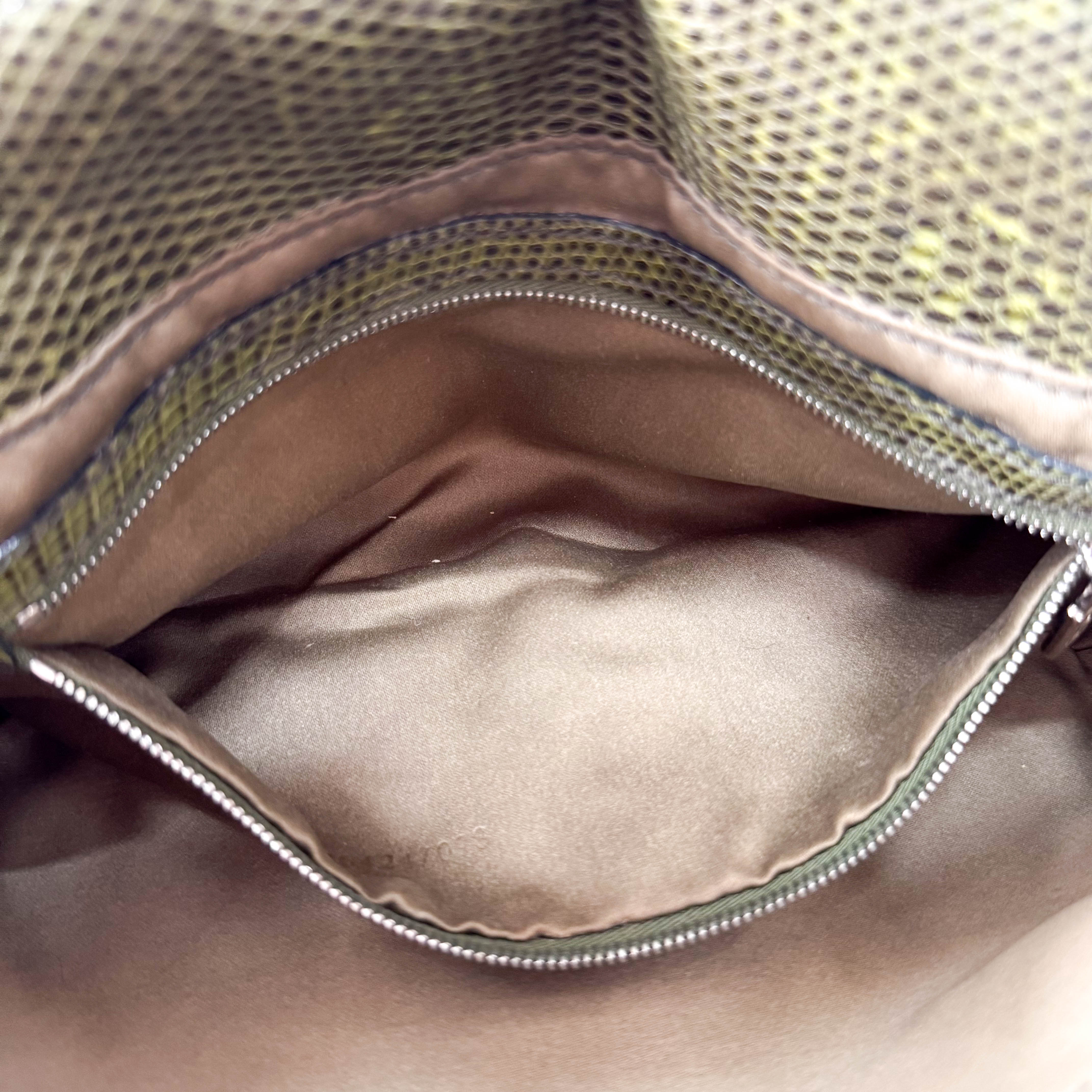 Baguette Beige Beaded Shoulder Bag