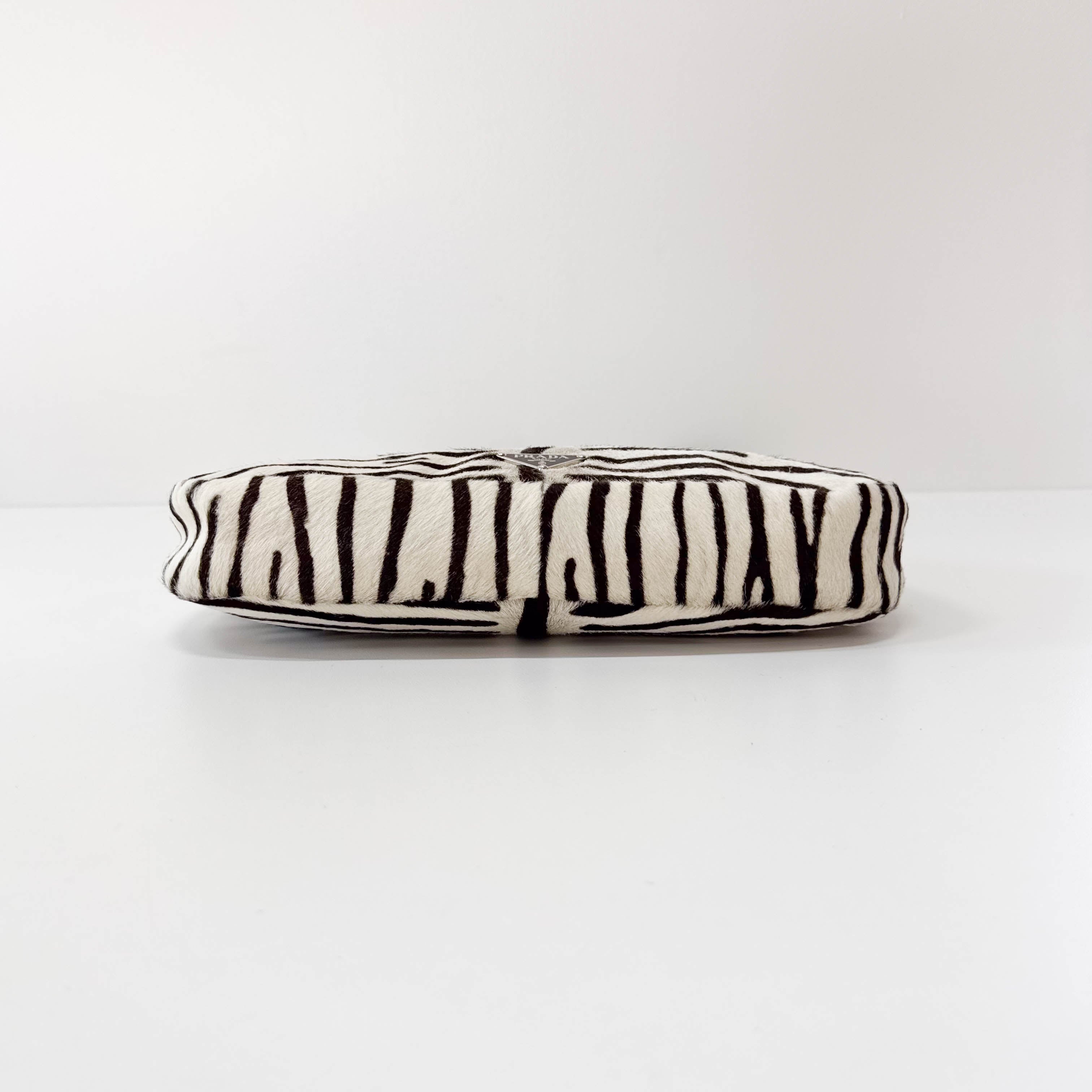 Pony Hair Zebra Print Shoulder Bag