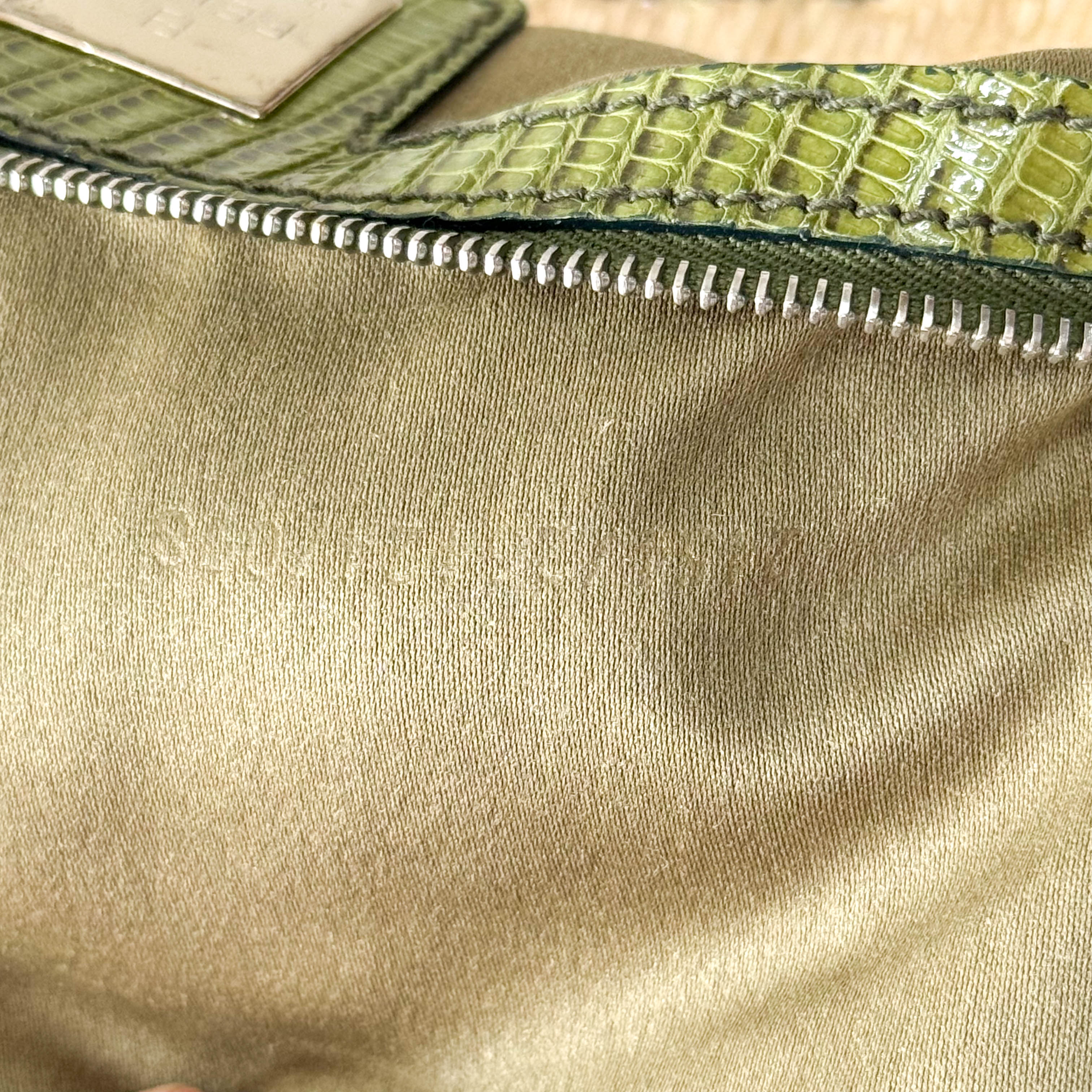 Baguette Beige Beaded Shoulder Bag