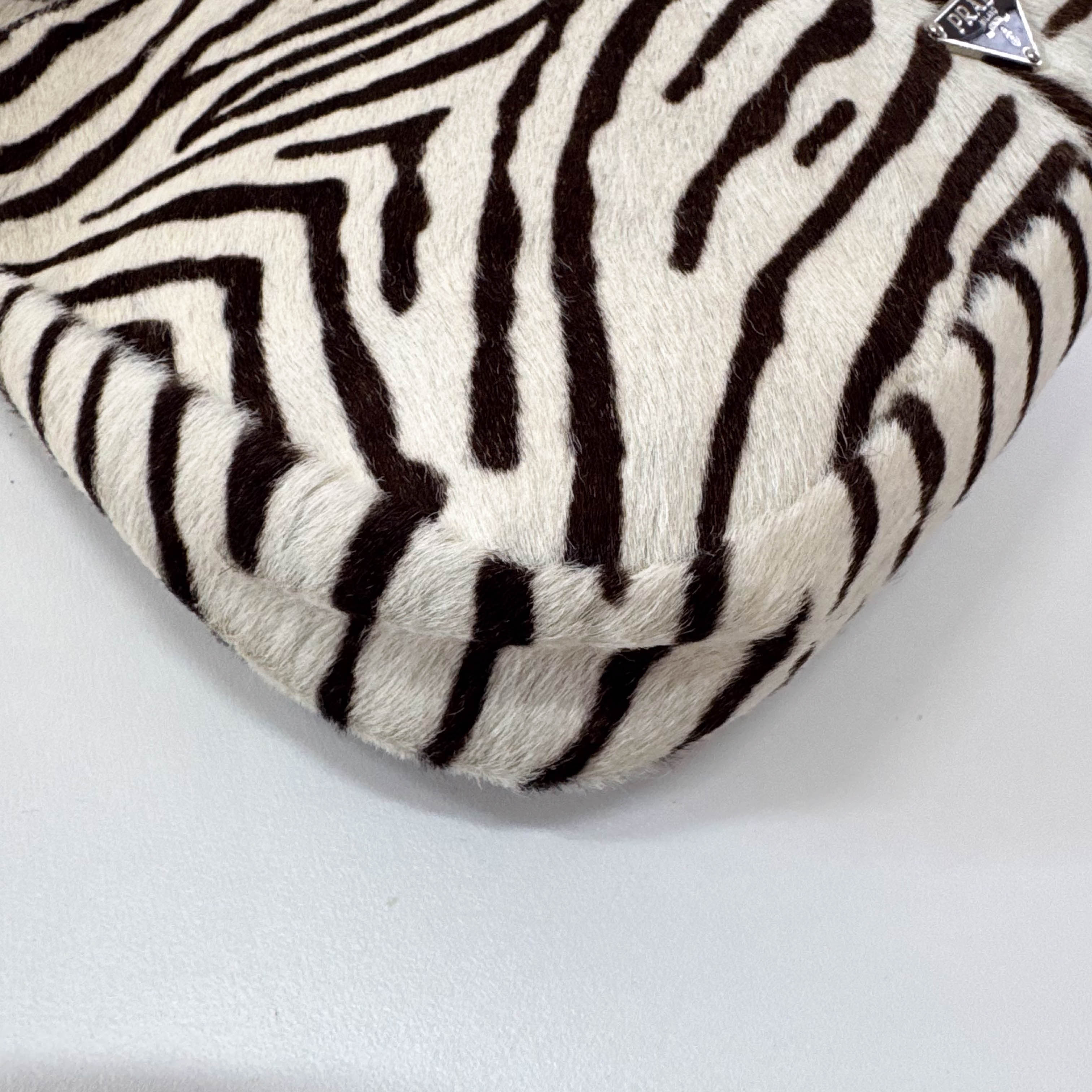 Pony Hair Zebra Print Shoulder Bag