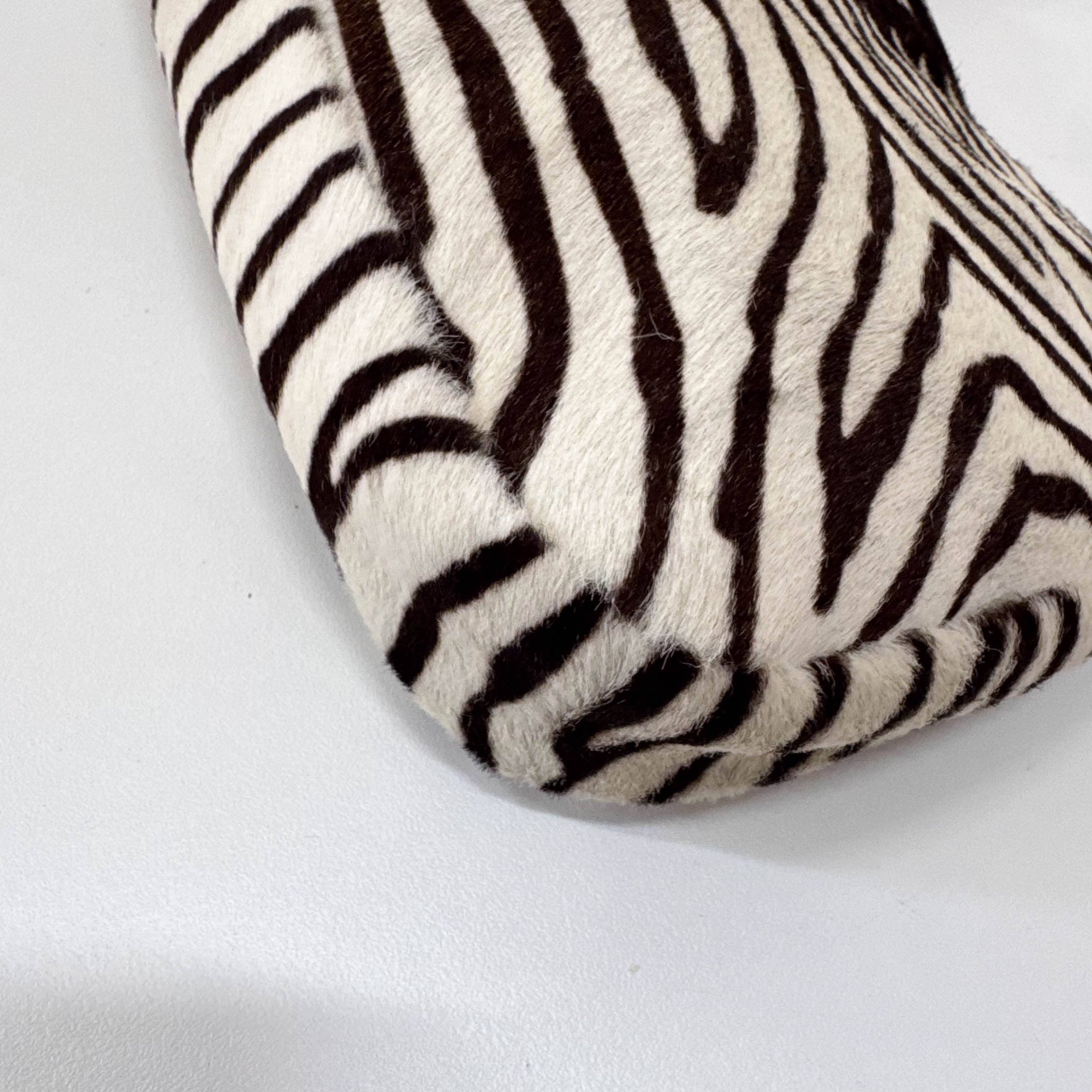 Pony Hair Zebra Print Shoulder Bag