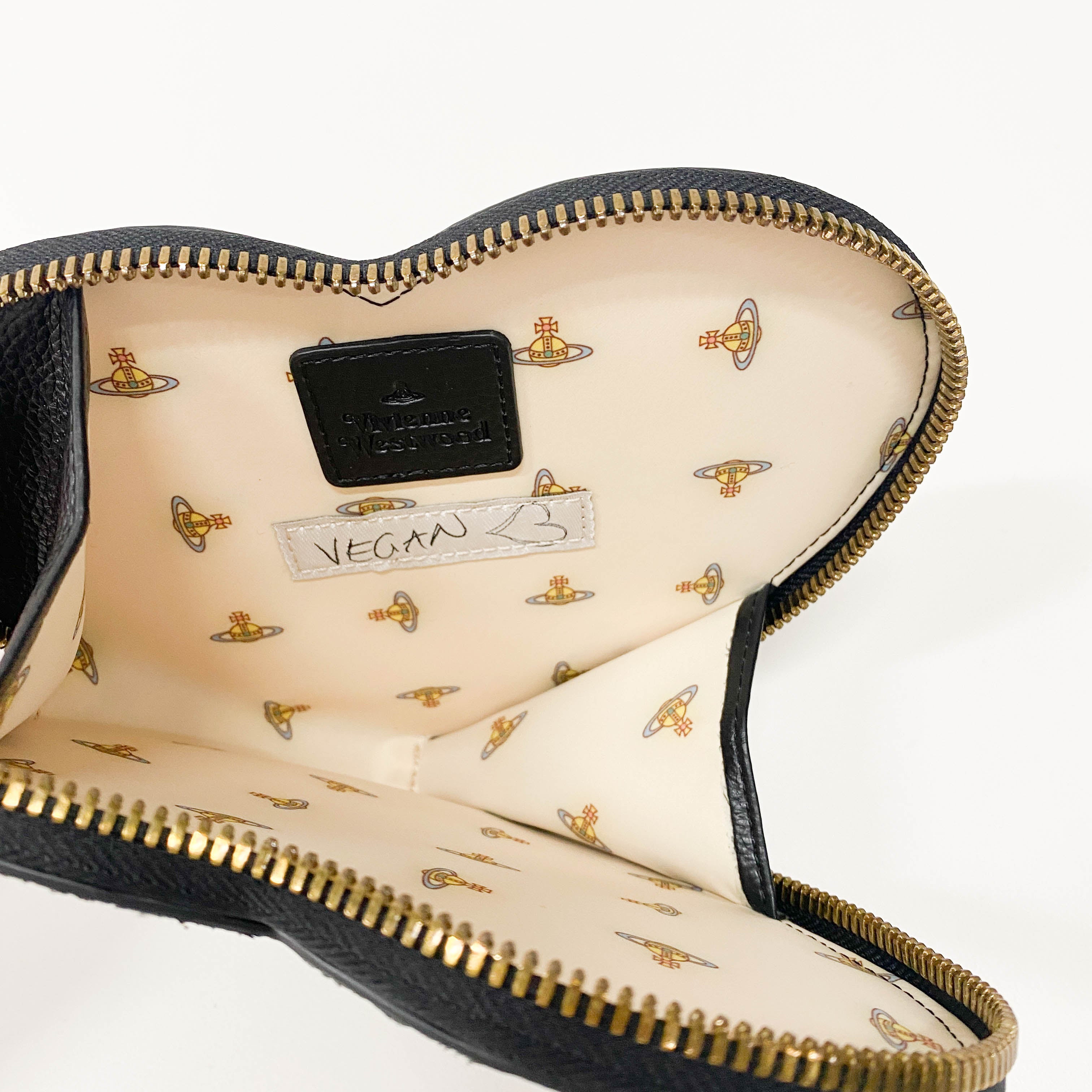 Heart-Shape Gold Leopard Print Canvas Bag