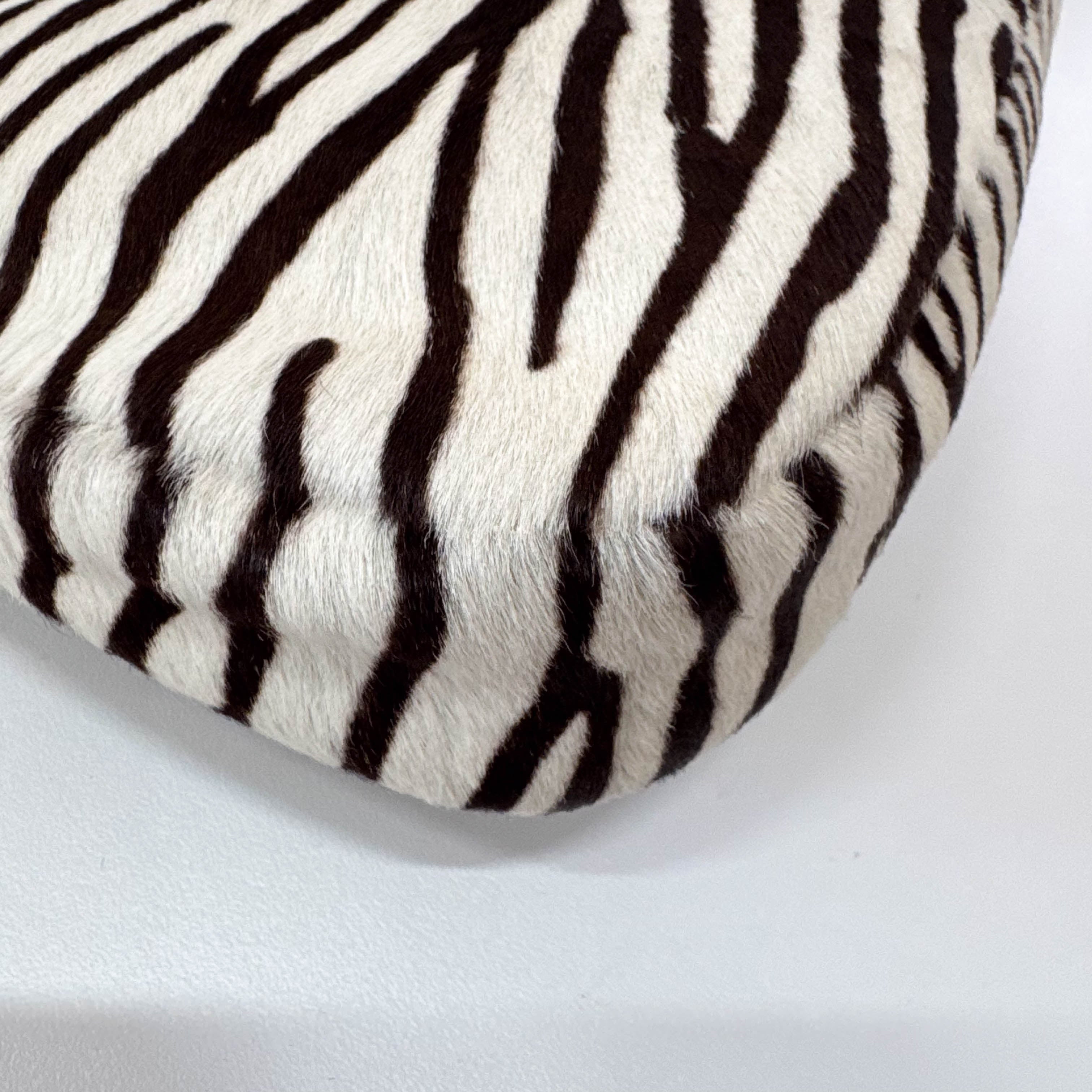Pony Hair Zebra Print Shoulder Bag