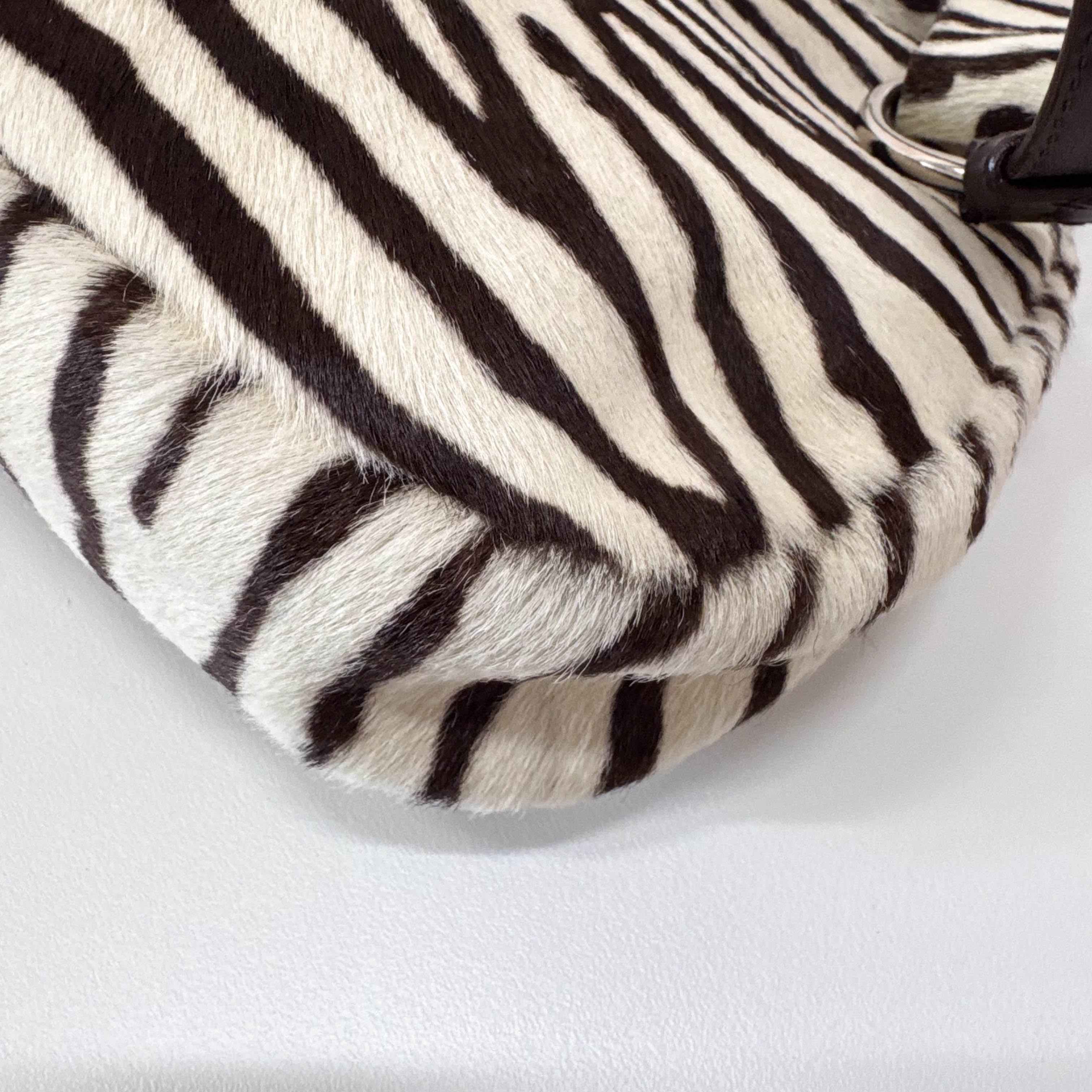 Pony Hair Zebra Print Shoulder Bag