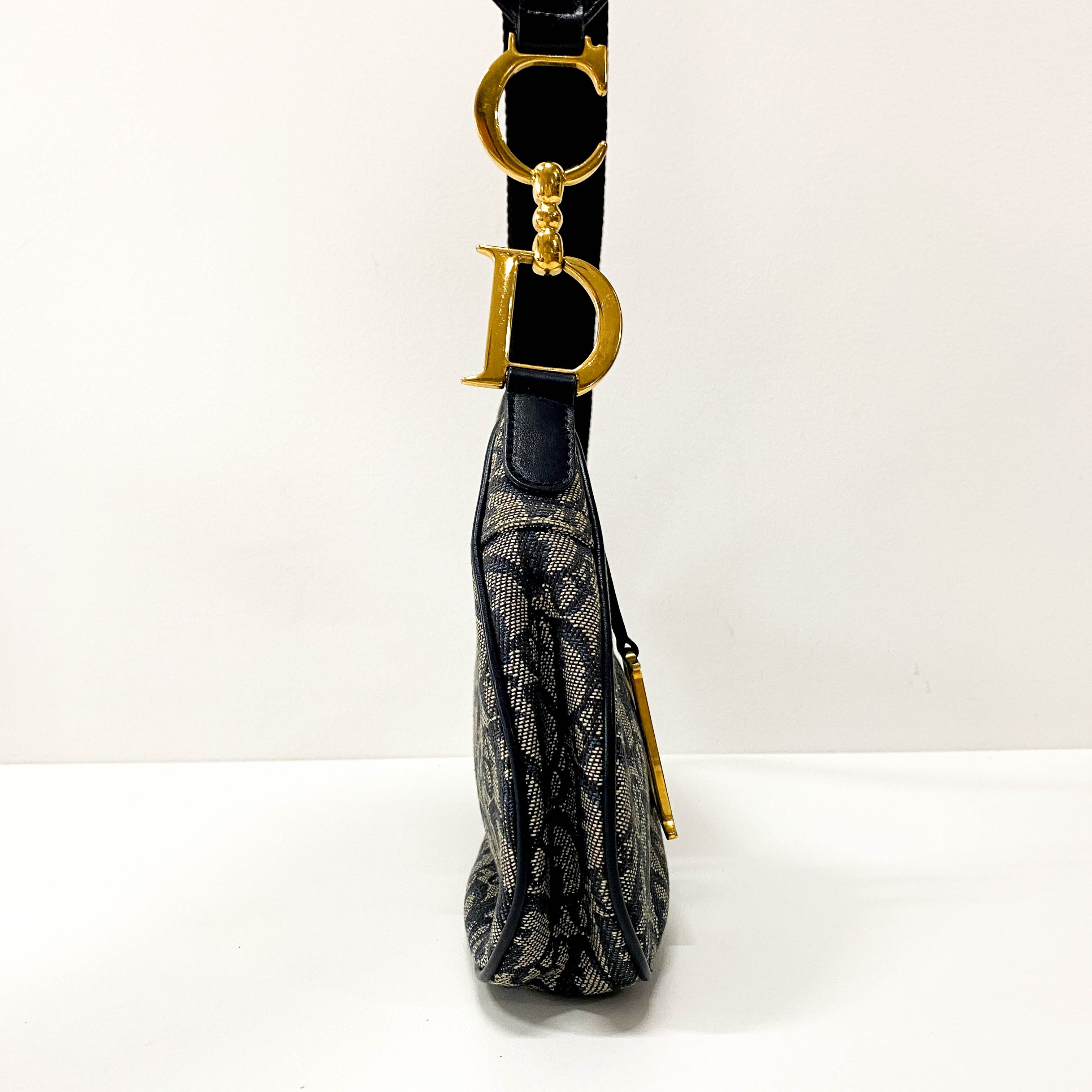 Saddle Trotter Navy Canvas Shoulder Bag