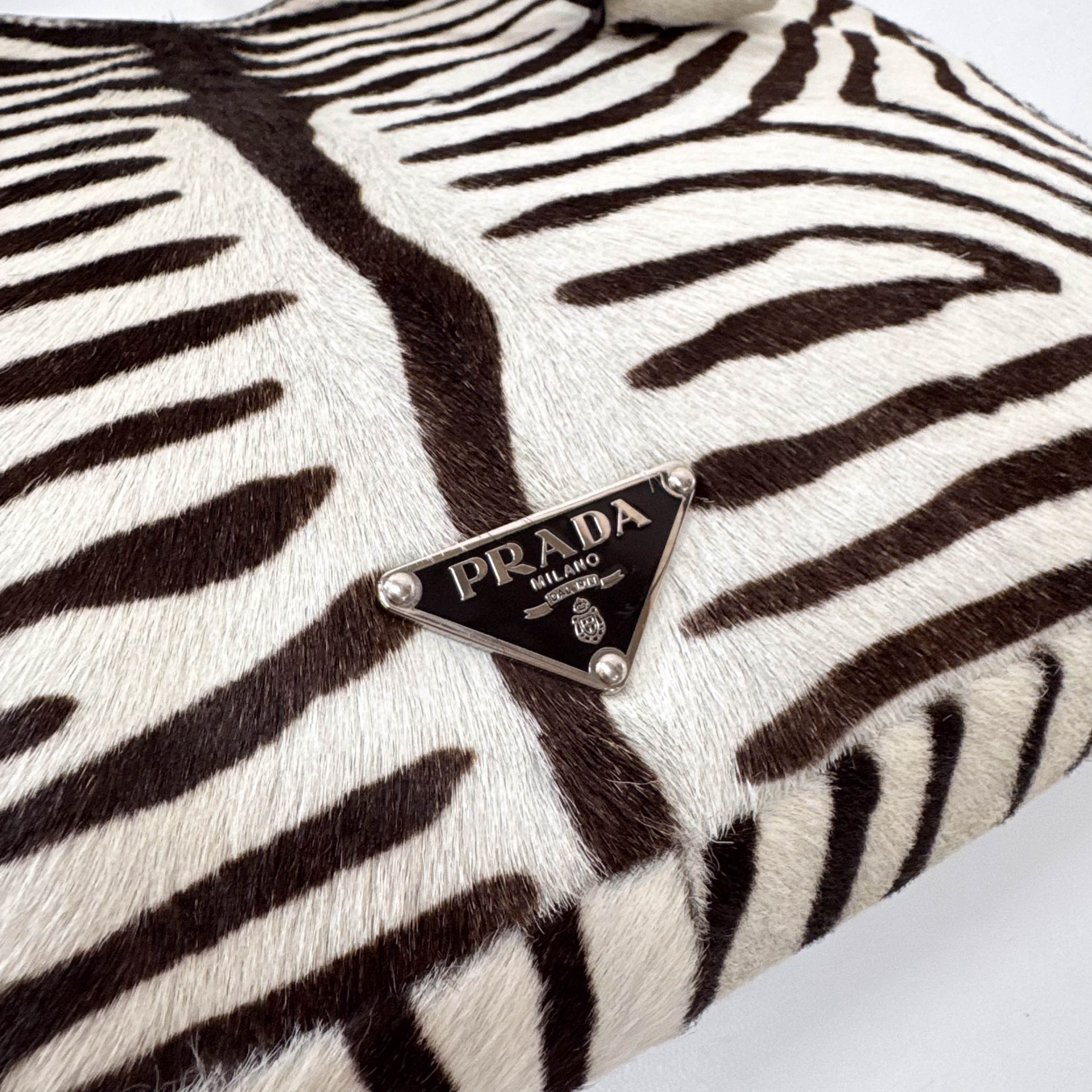 Pony Hair Zebra Print Shoulder Bag