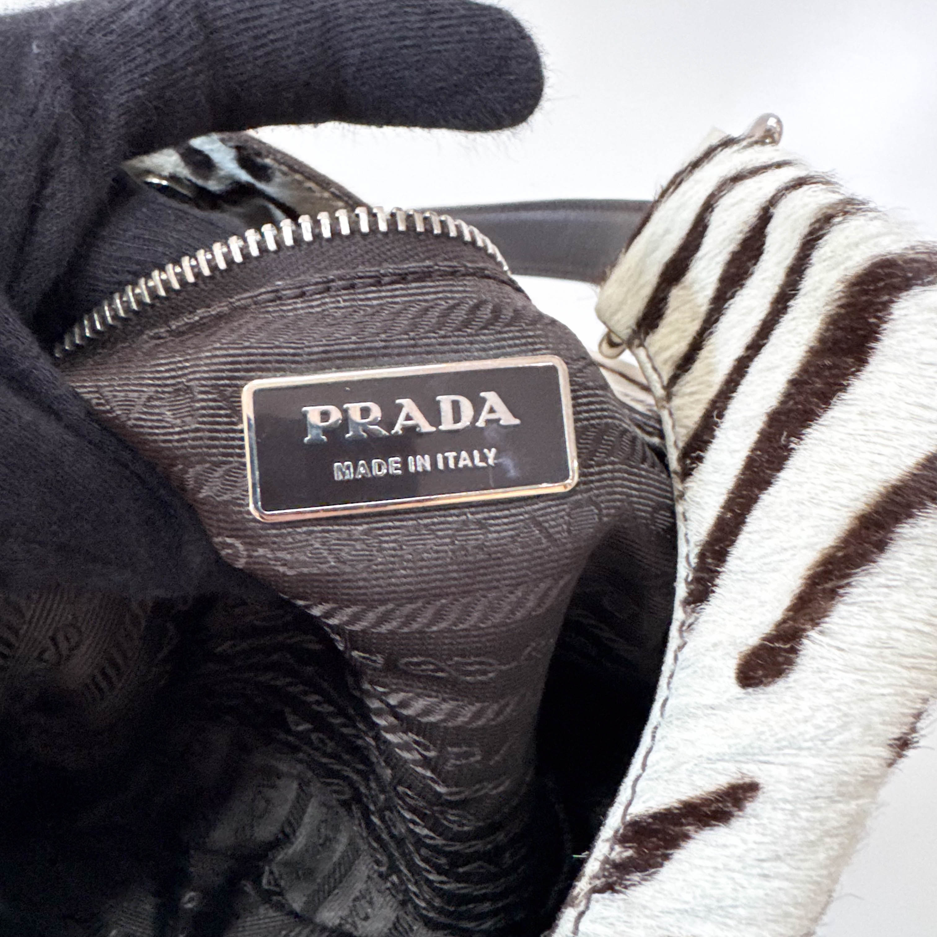 Pony Hair Zebra Print Shoulder Bag