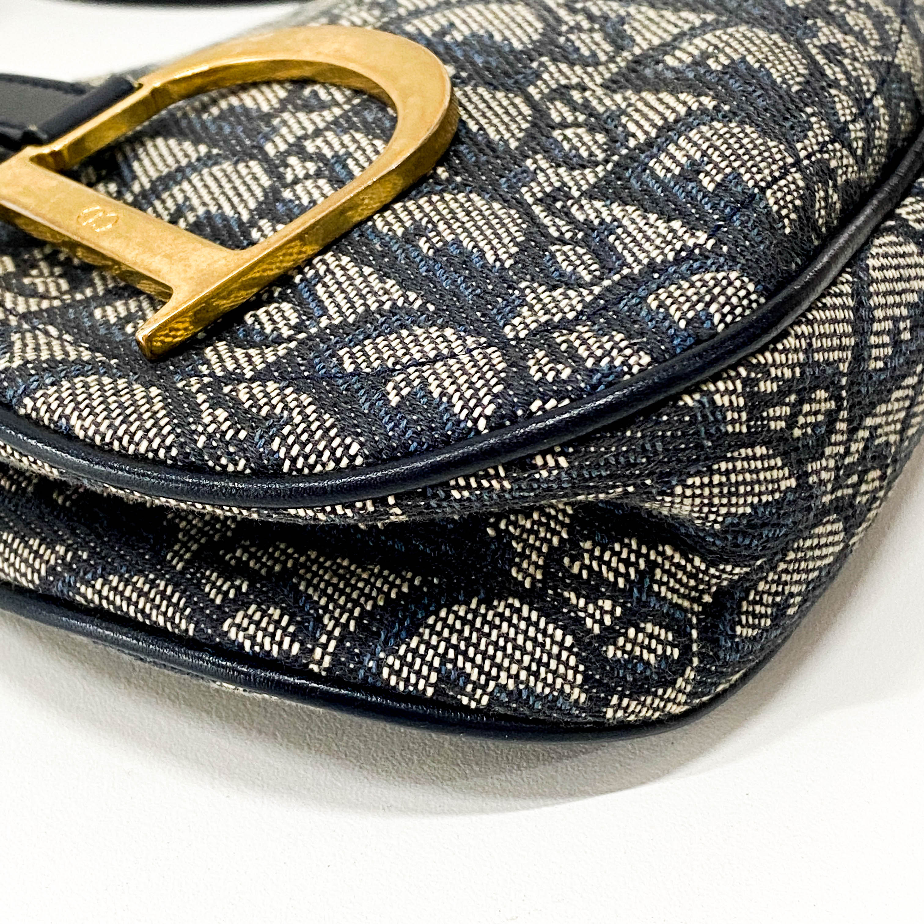 Saddle Trotter Navy Canvas Shoulder Bag