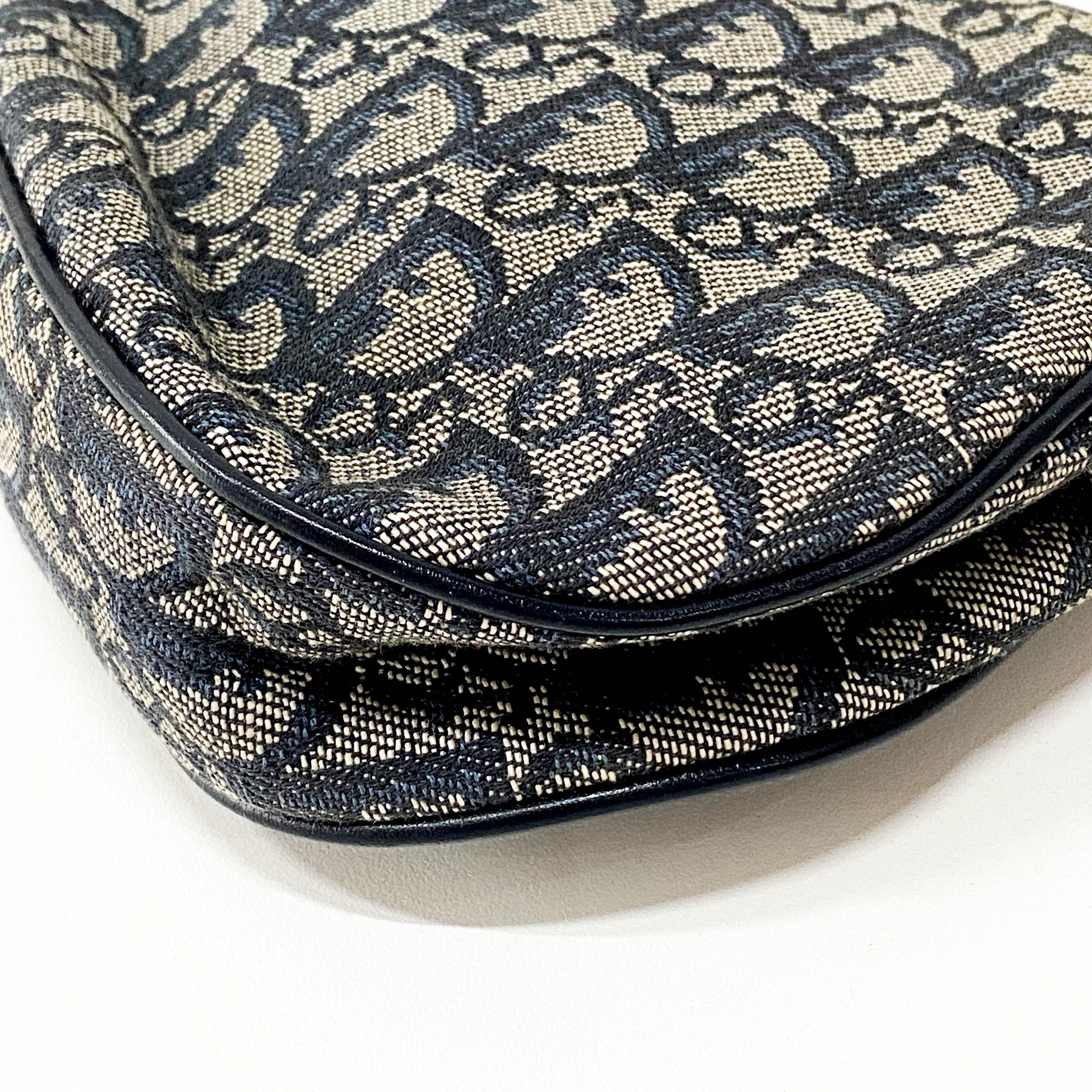 Saddle Trotter Navy Canvas Shoulder Bag