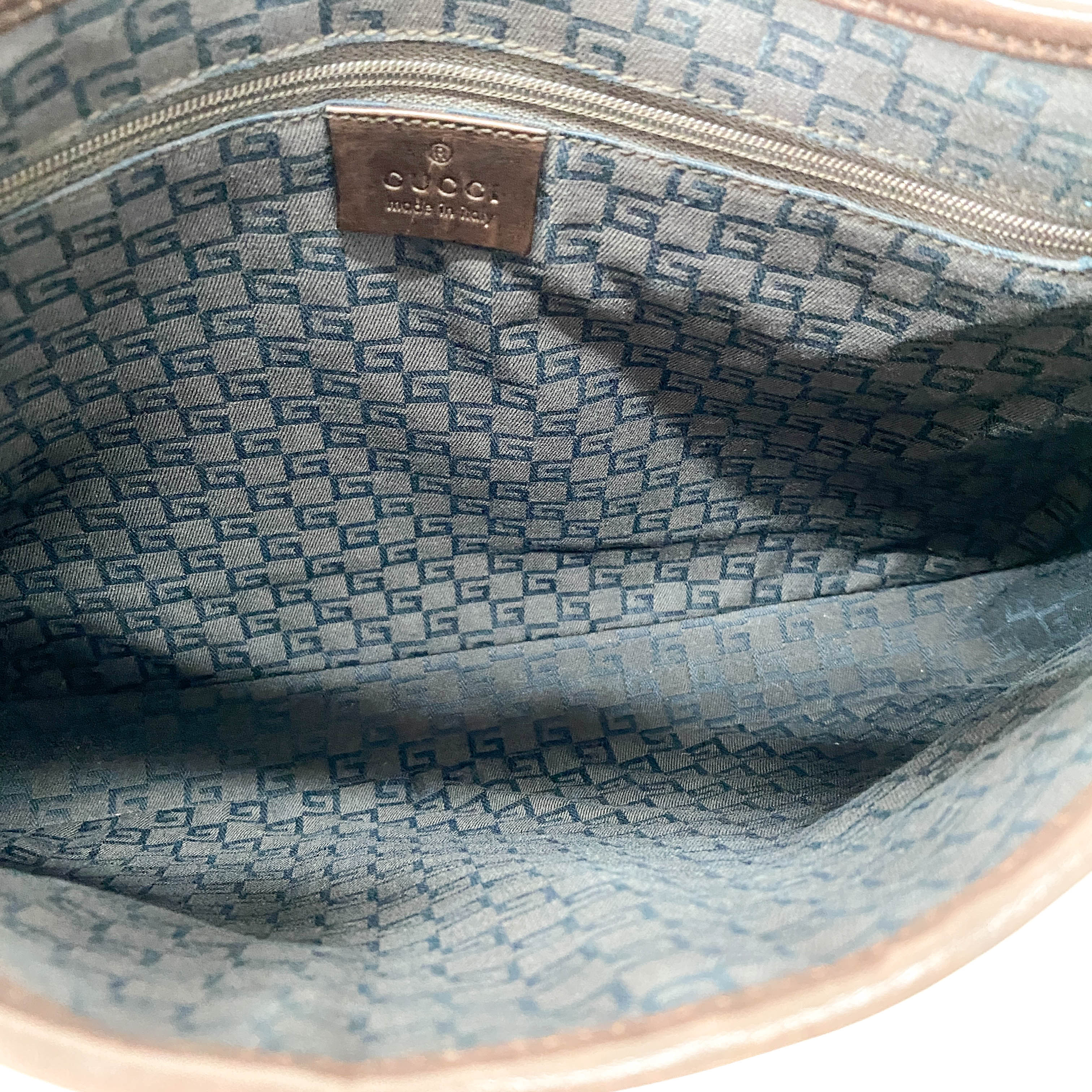 Jackie Ophidia Sherry Line Brown Suede Shoulder Bag