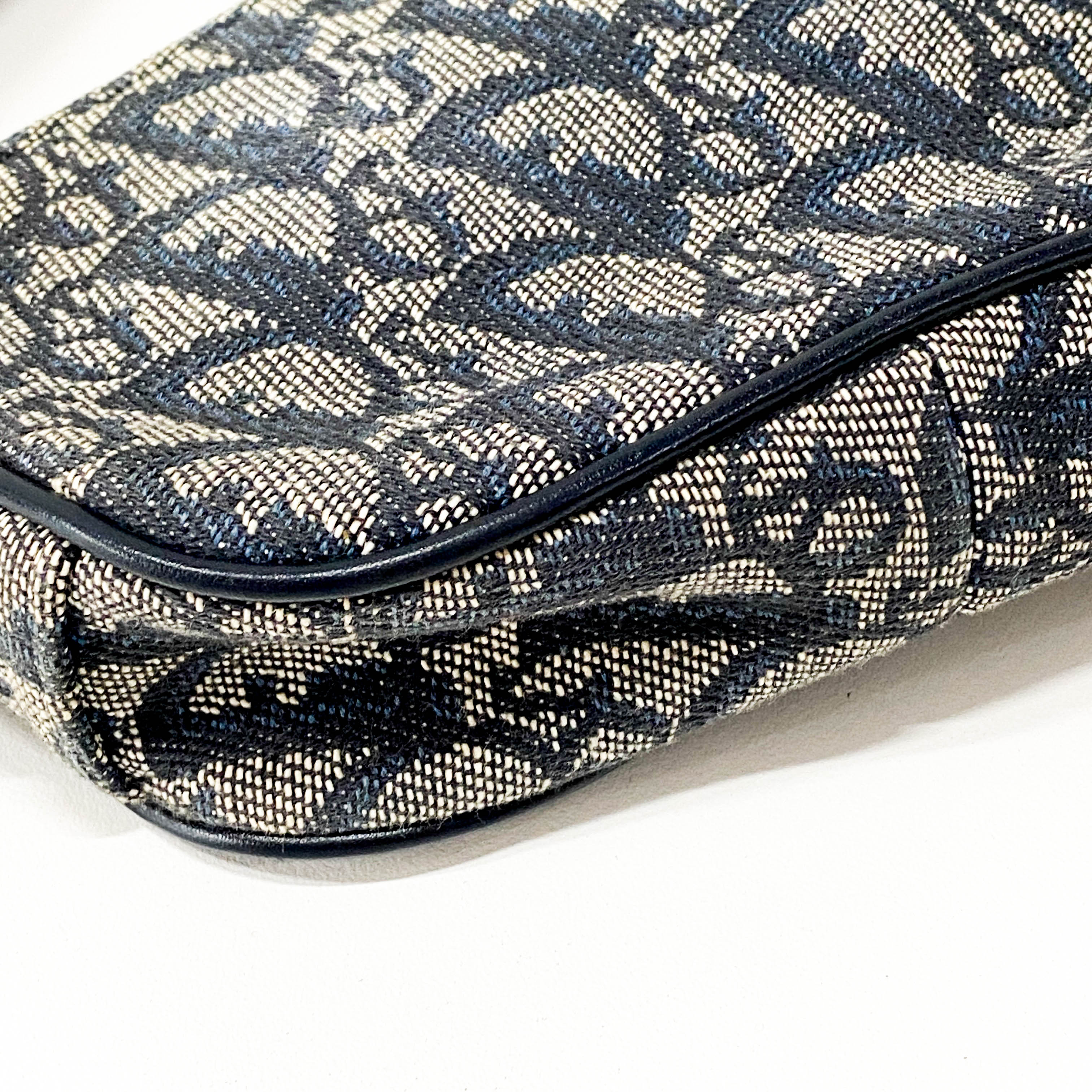 Saddle Trotter Navy Canvas Shoulder Bag