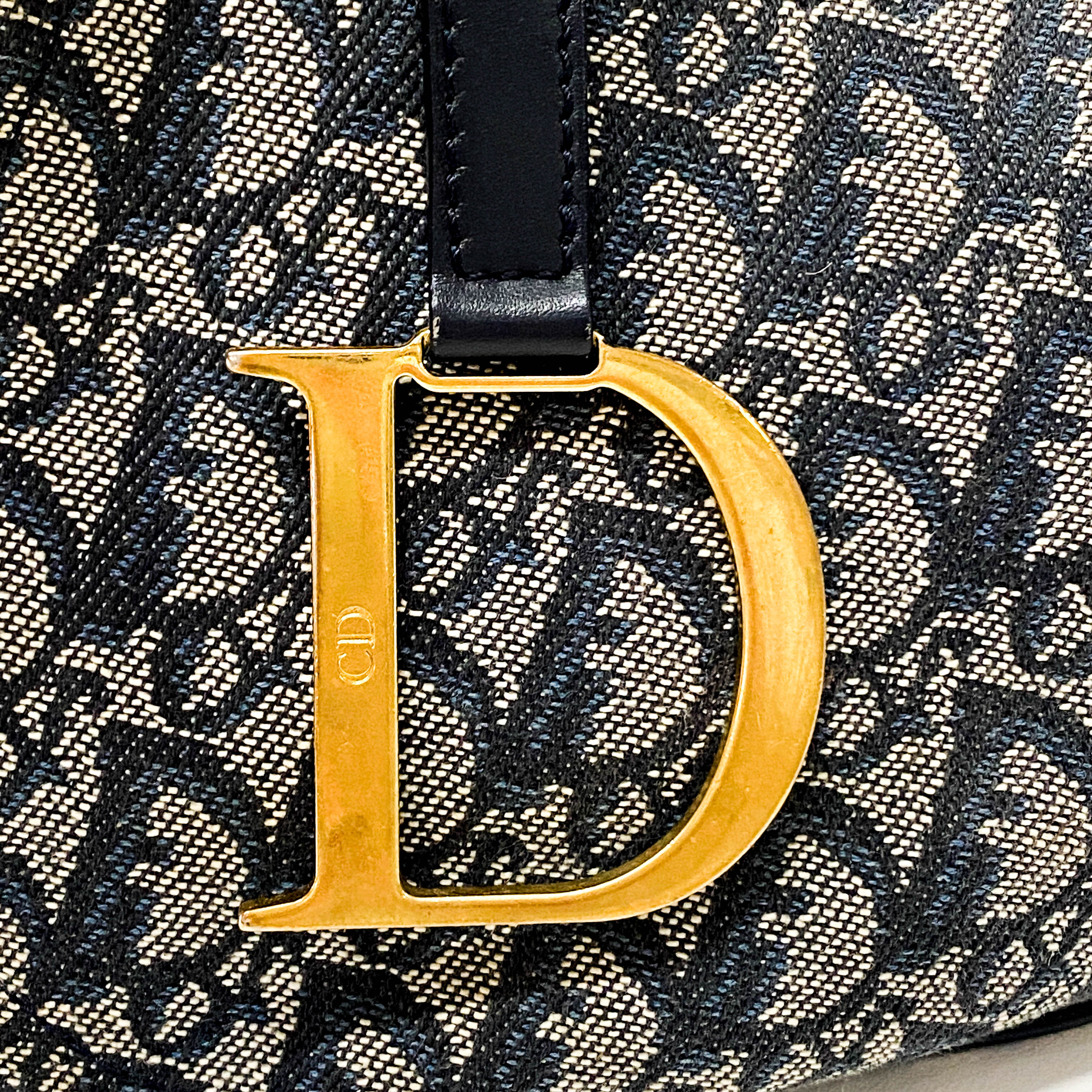 Saddle Trotter Navy Canvas Shoulder Bag