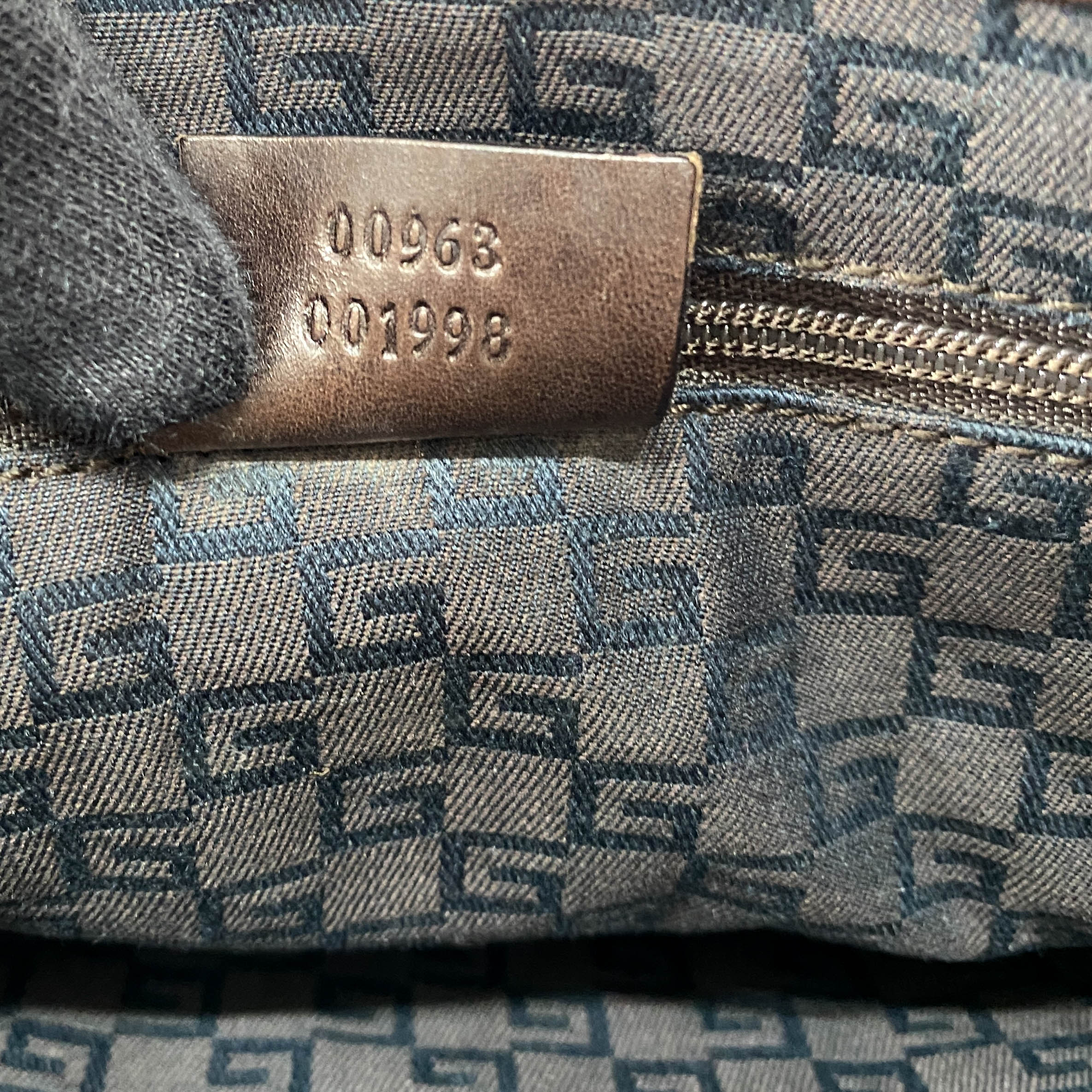 Jackie Ophidia Sherry Line Brown Suede Shoulder Bag