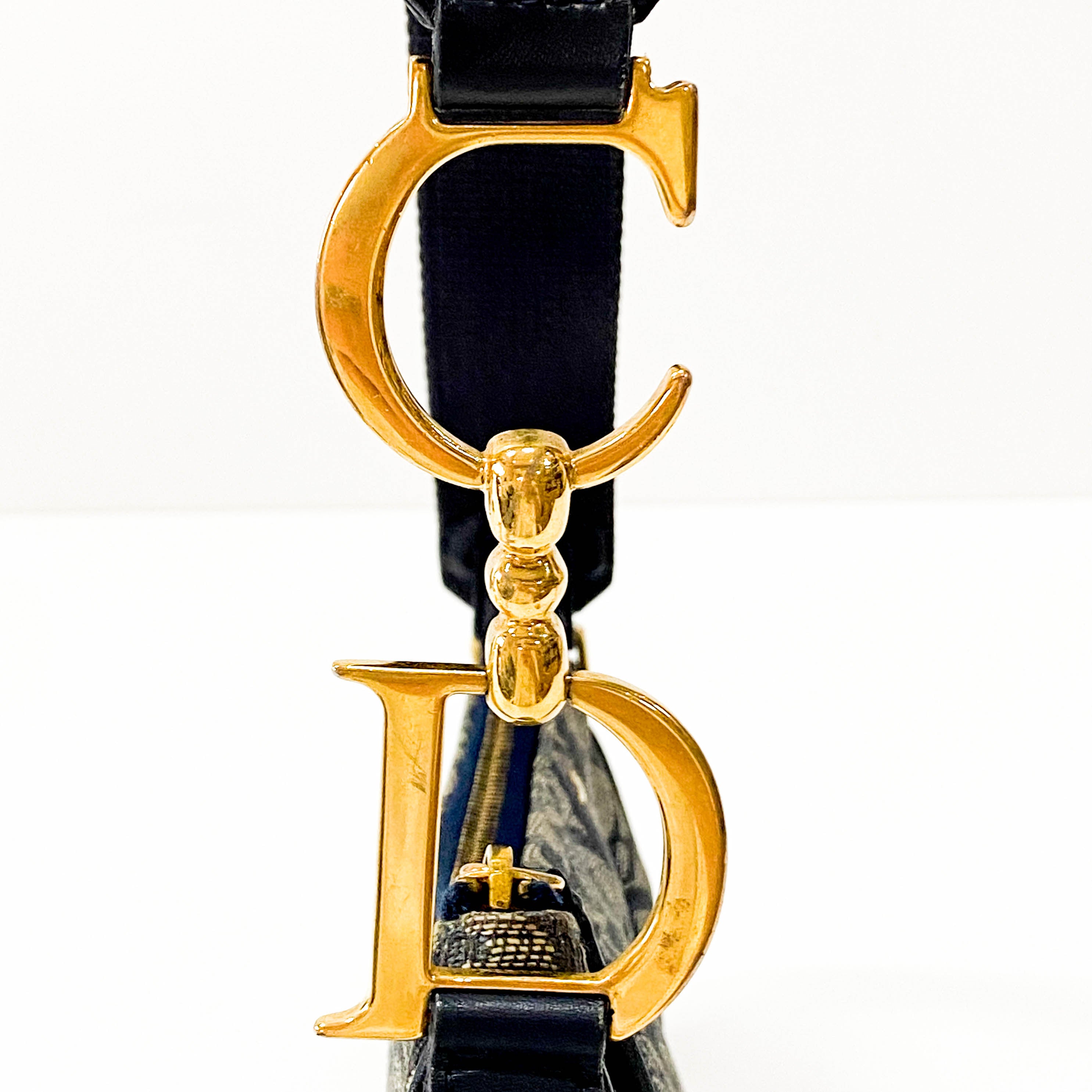 Saddle Trotter Navy Canvas Shoulder Bag