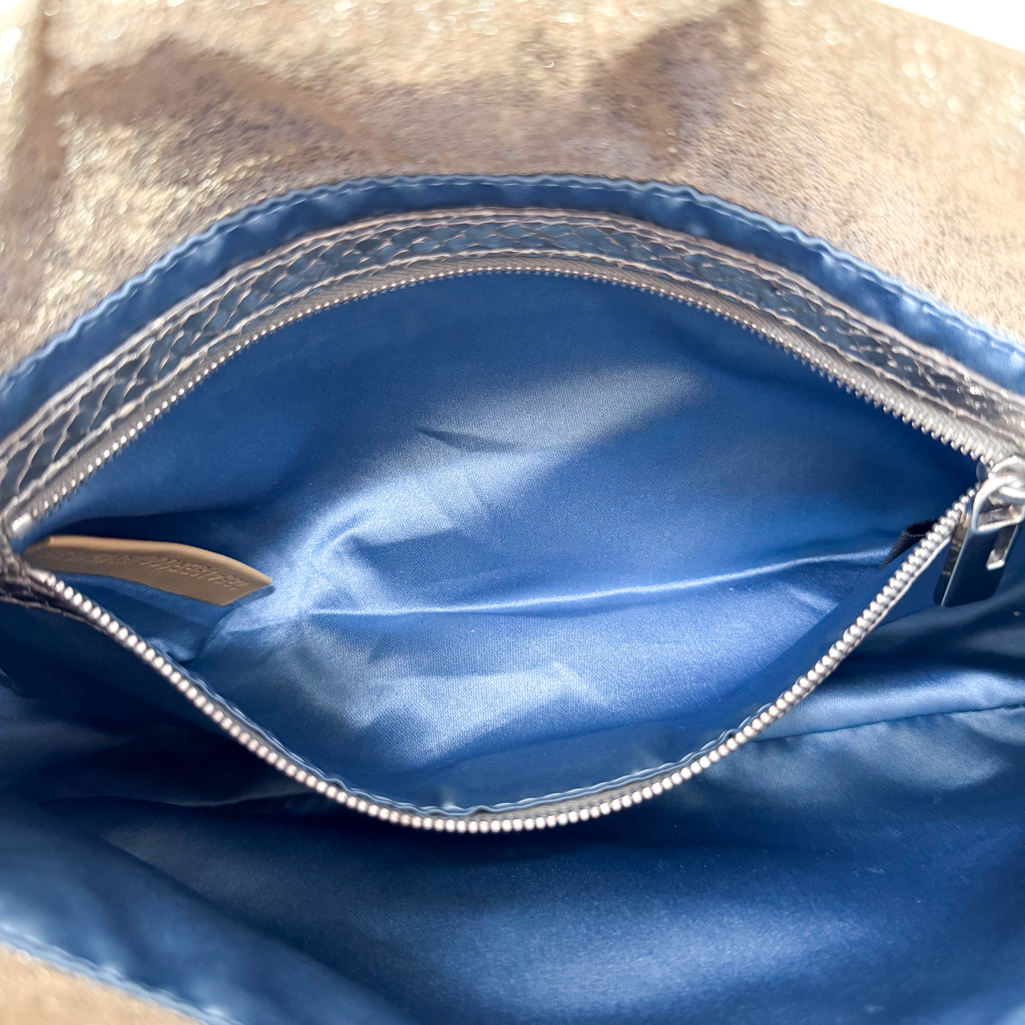 Baguette Gold Leather Shoulder Bag