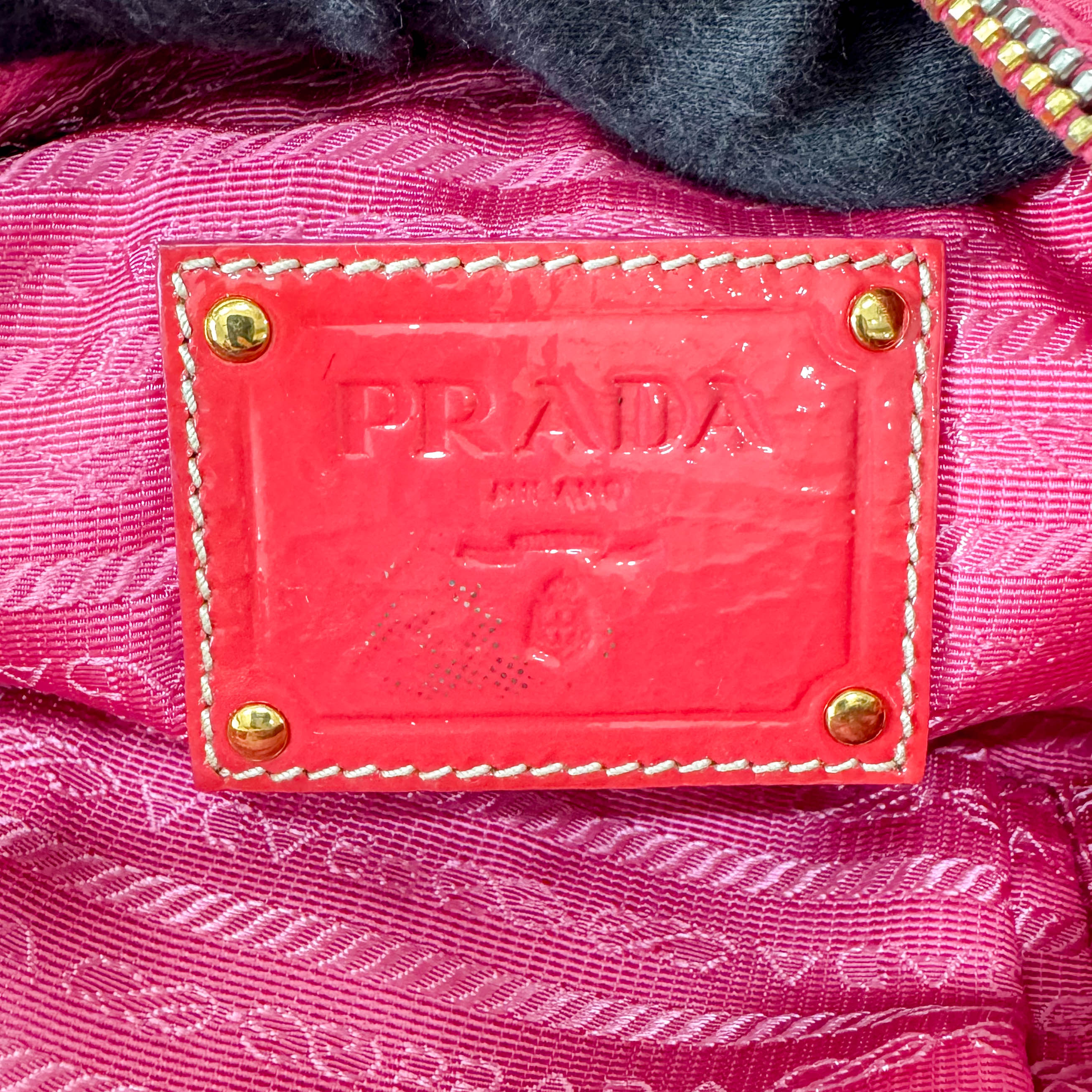 Tessuto Pietre Mini Pink Nylon Crossbody Bag