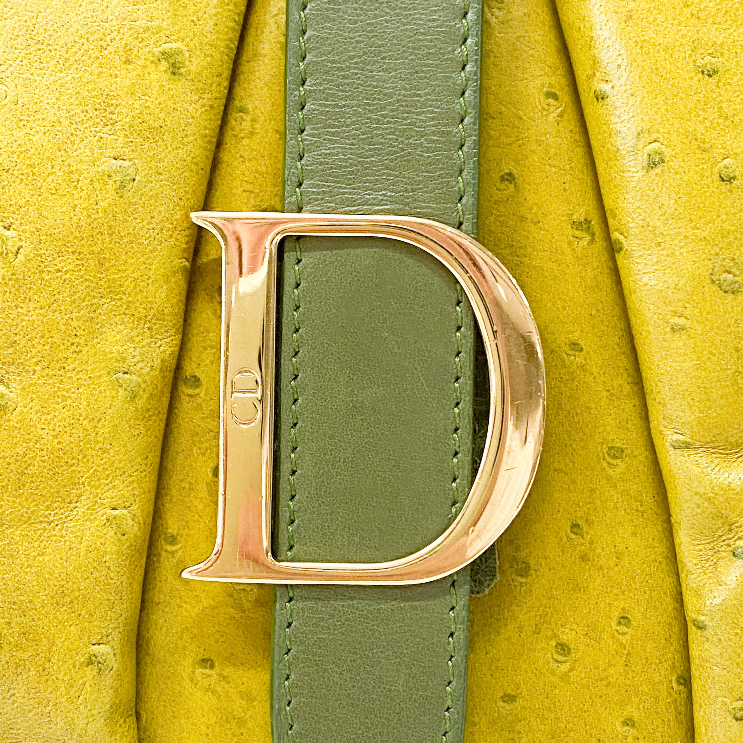 Saddle Green Leather Bowler Bag