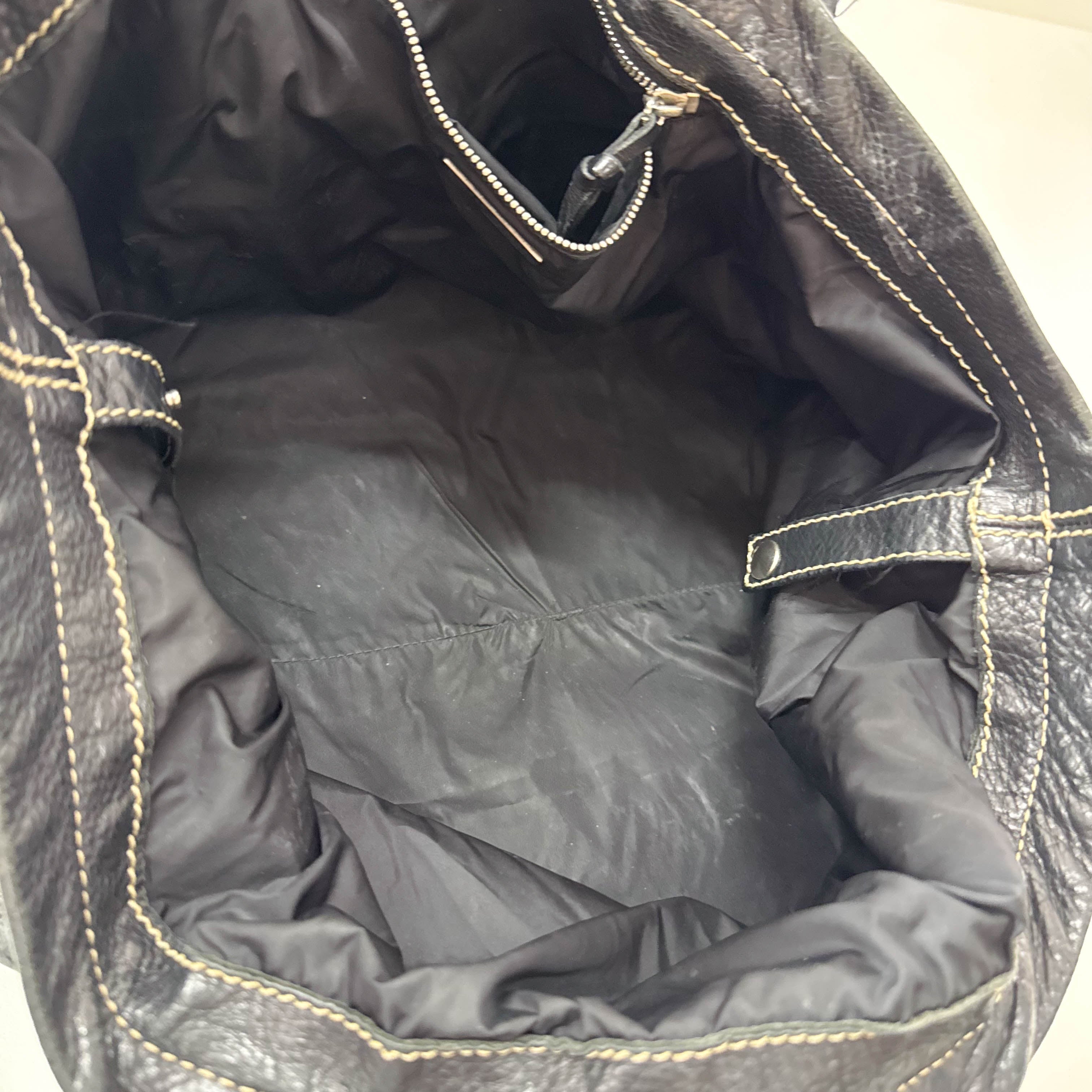 Archive Black Leather Shoulder Bag