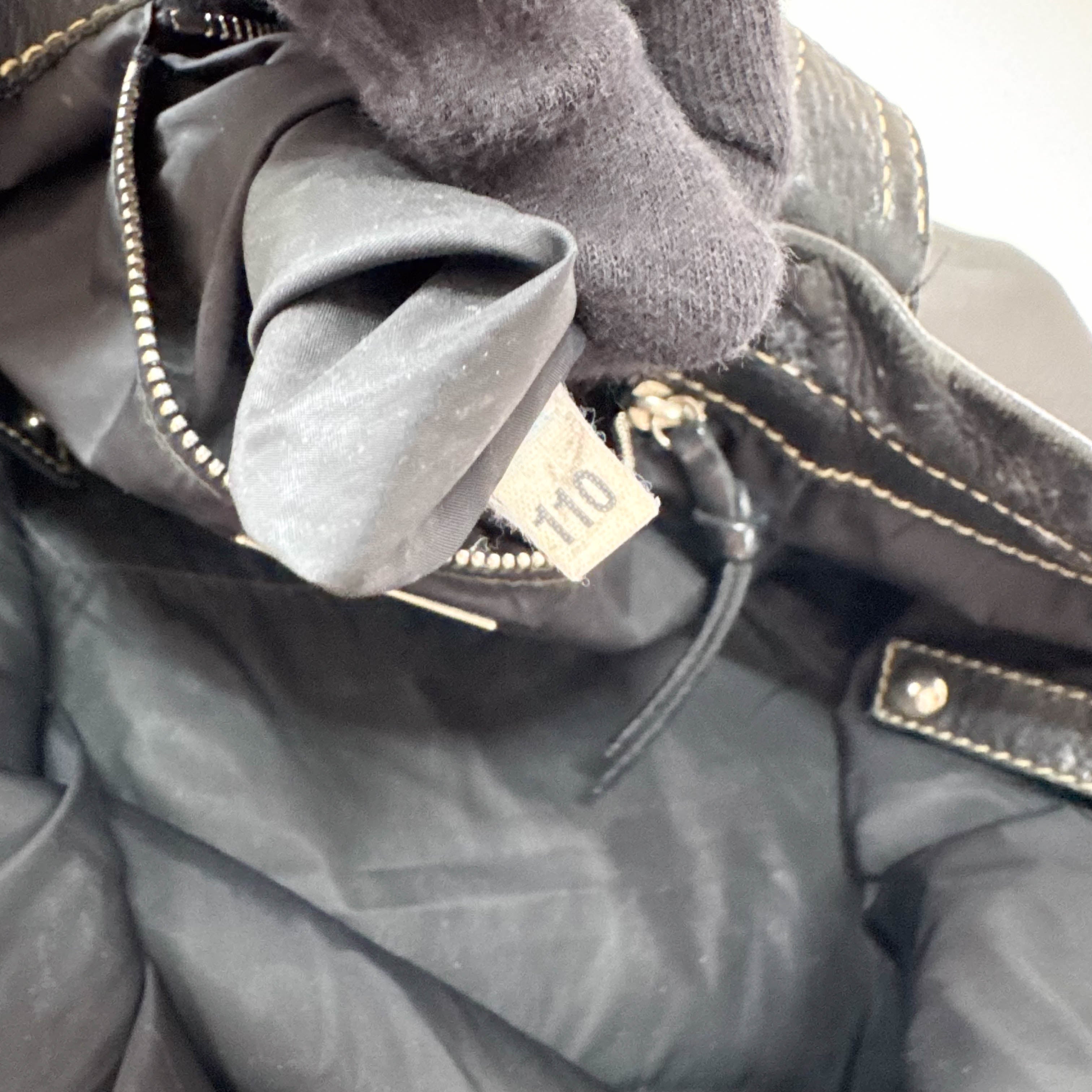 Archive Black Leather Shoulder Bag