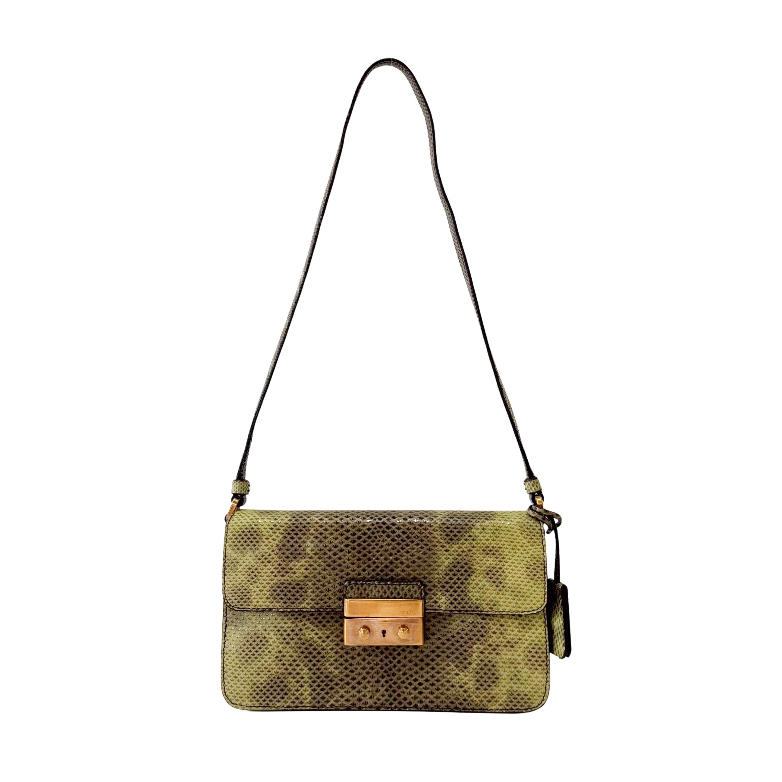 Green Leather Mini Shoulder Bag
