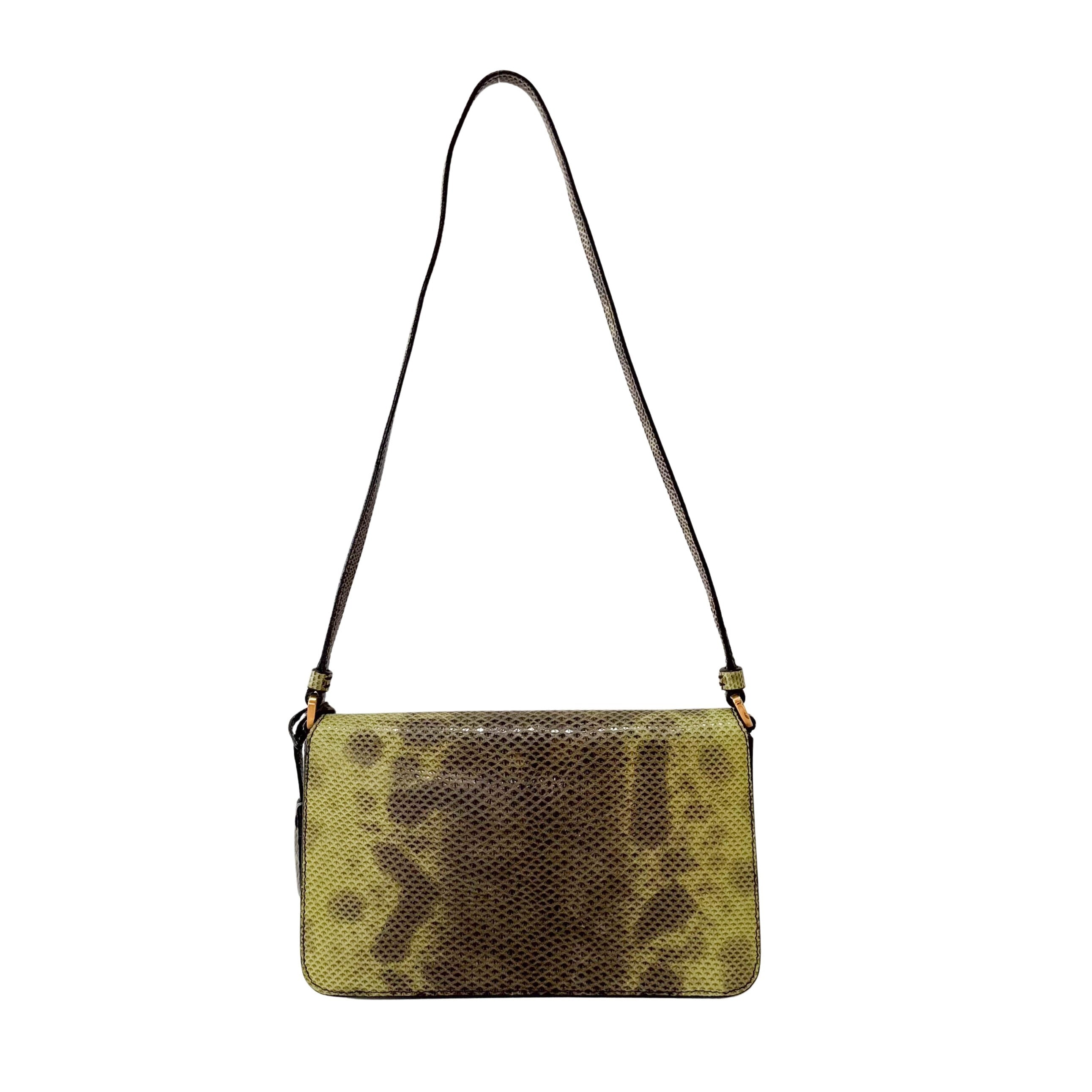 Green Leather Mini Shoulder Bag
