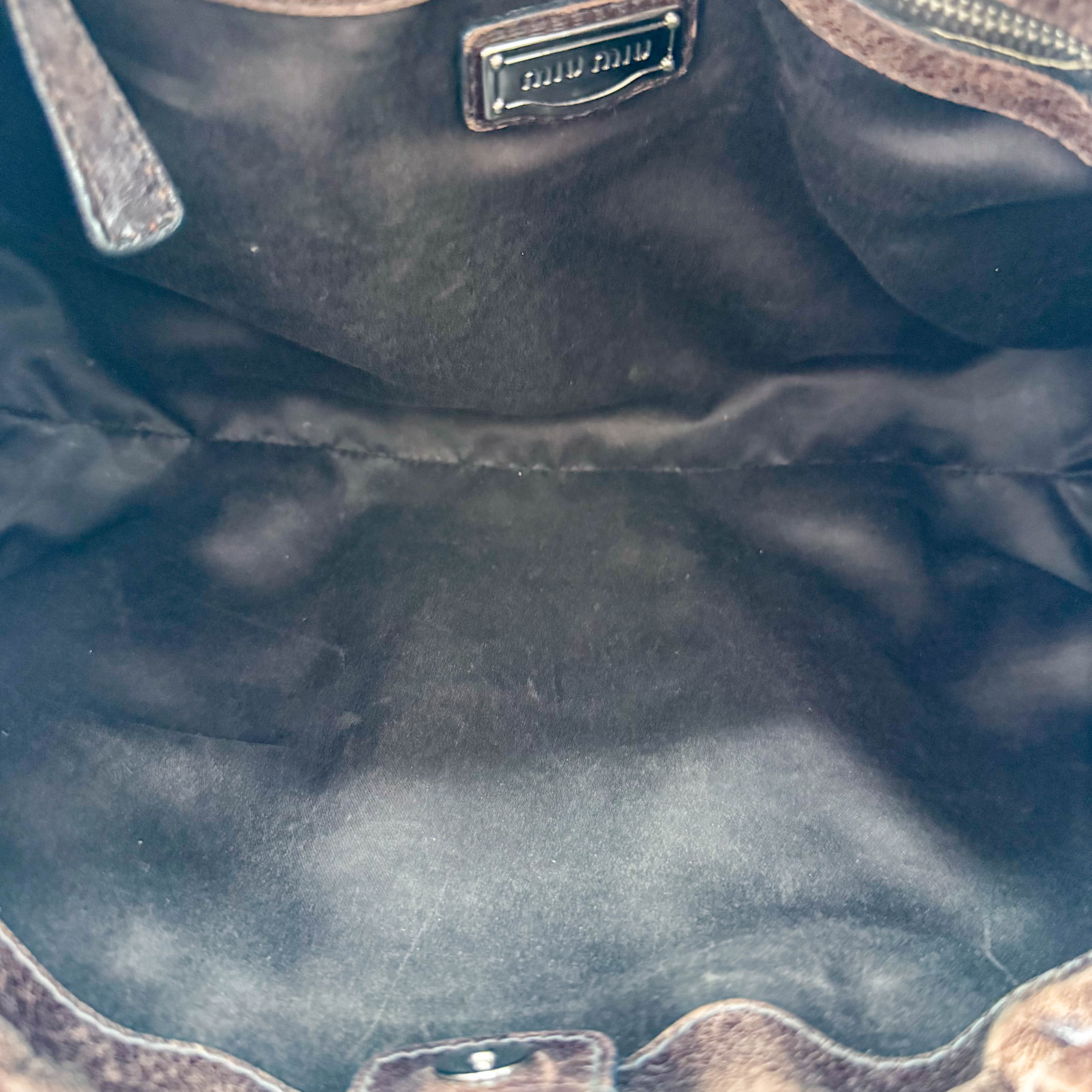 Vitello Bauletto Brown Leather Handle/Shoulder Bag