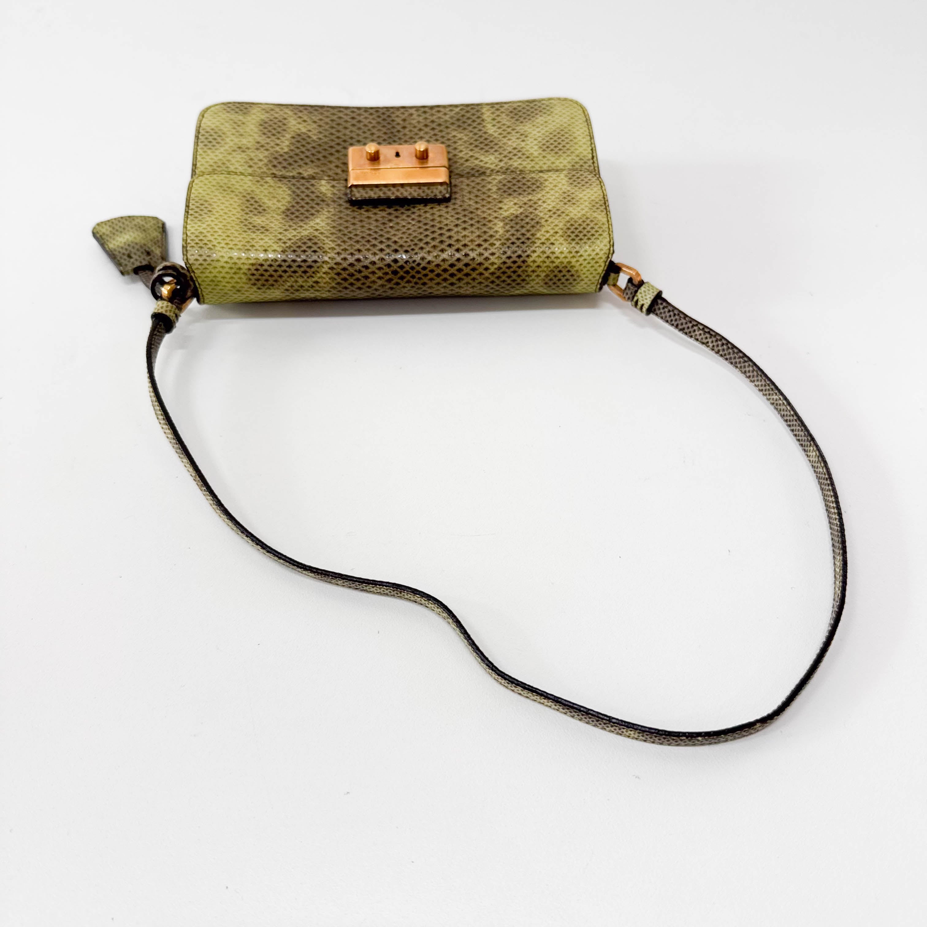 Green Leather Mini Shoulder Bag