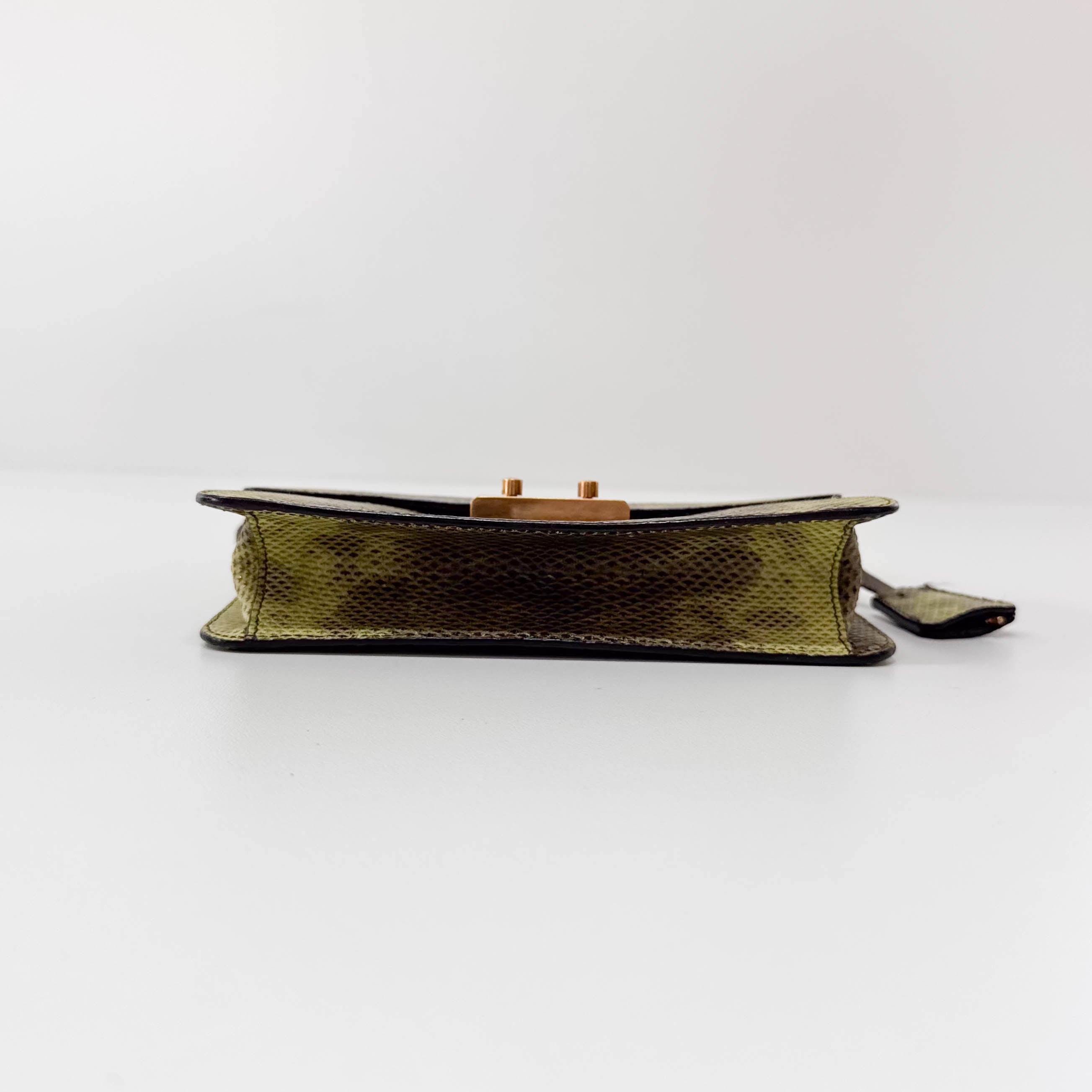 Green Leather Mini Shoulder Bag