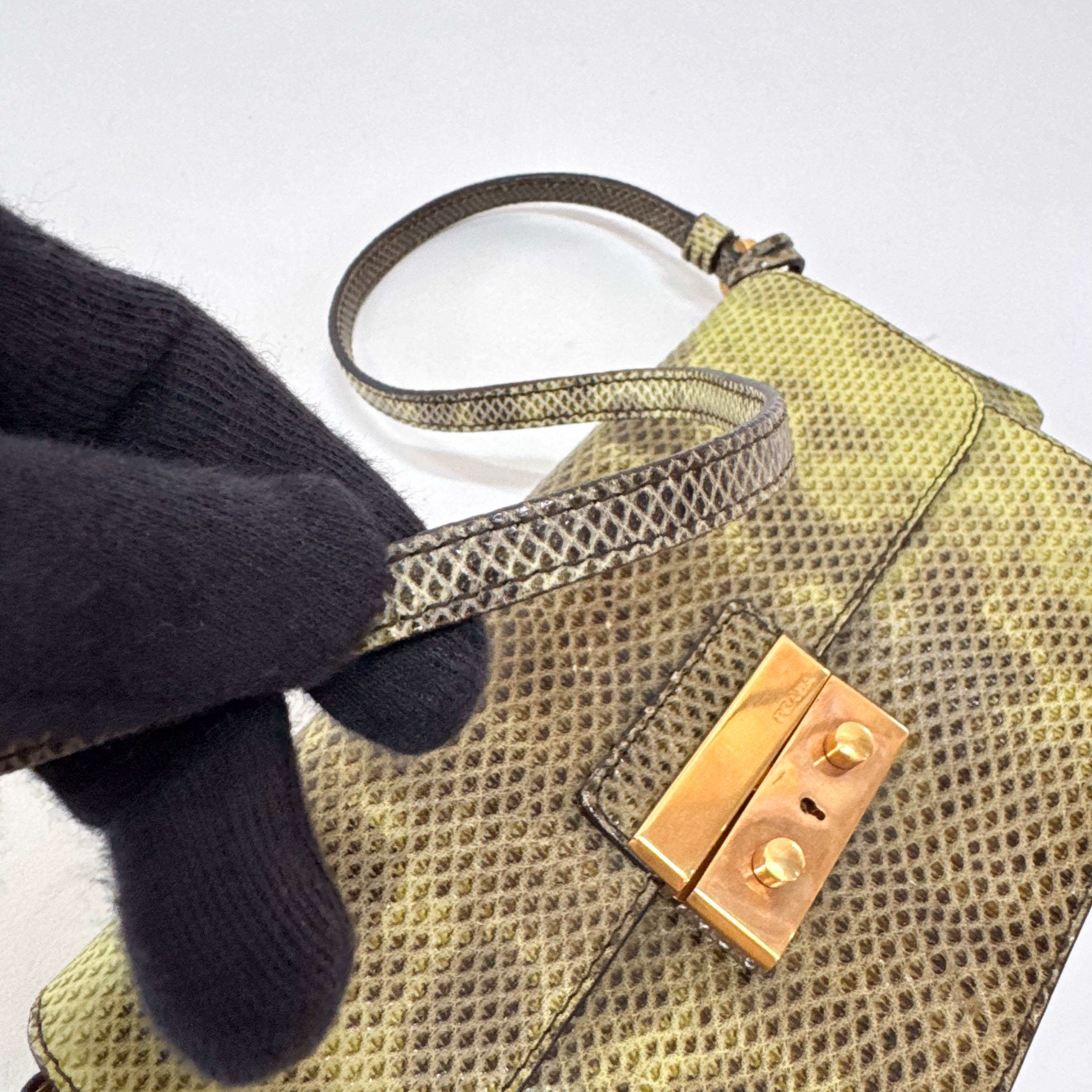 Green Leather Mini Shoulder Bag