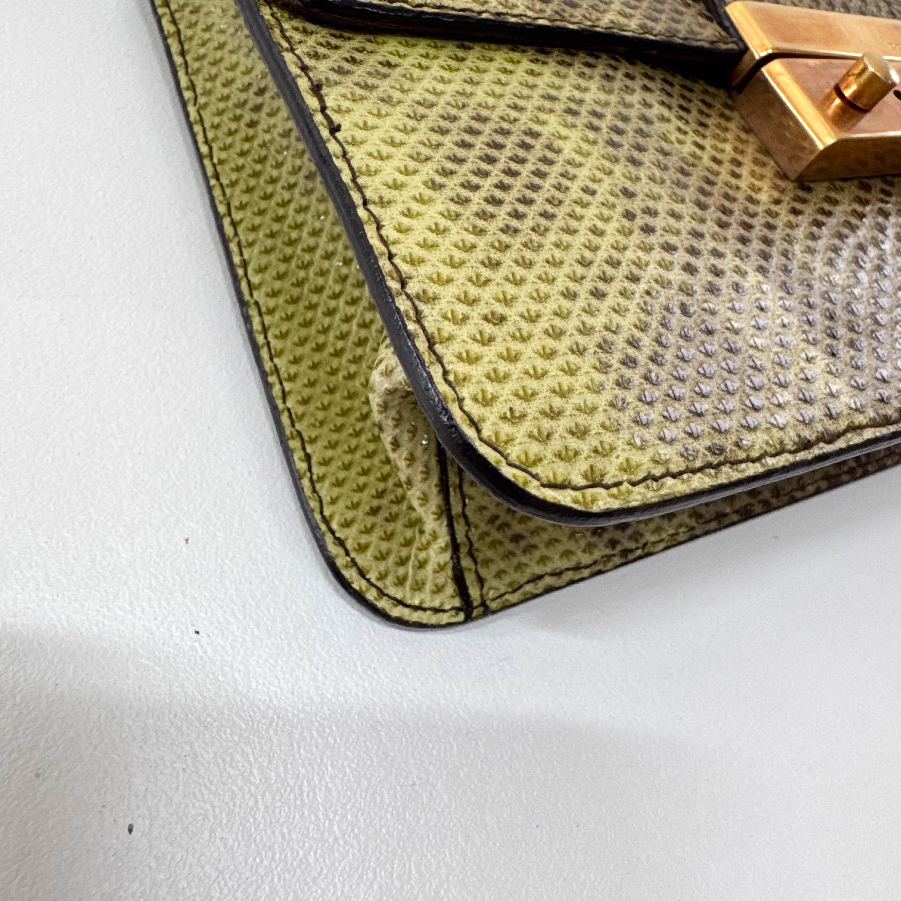 Green Leather Mini Shoulder Bag