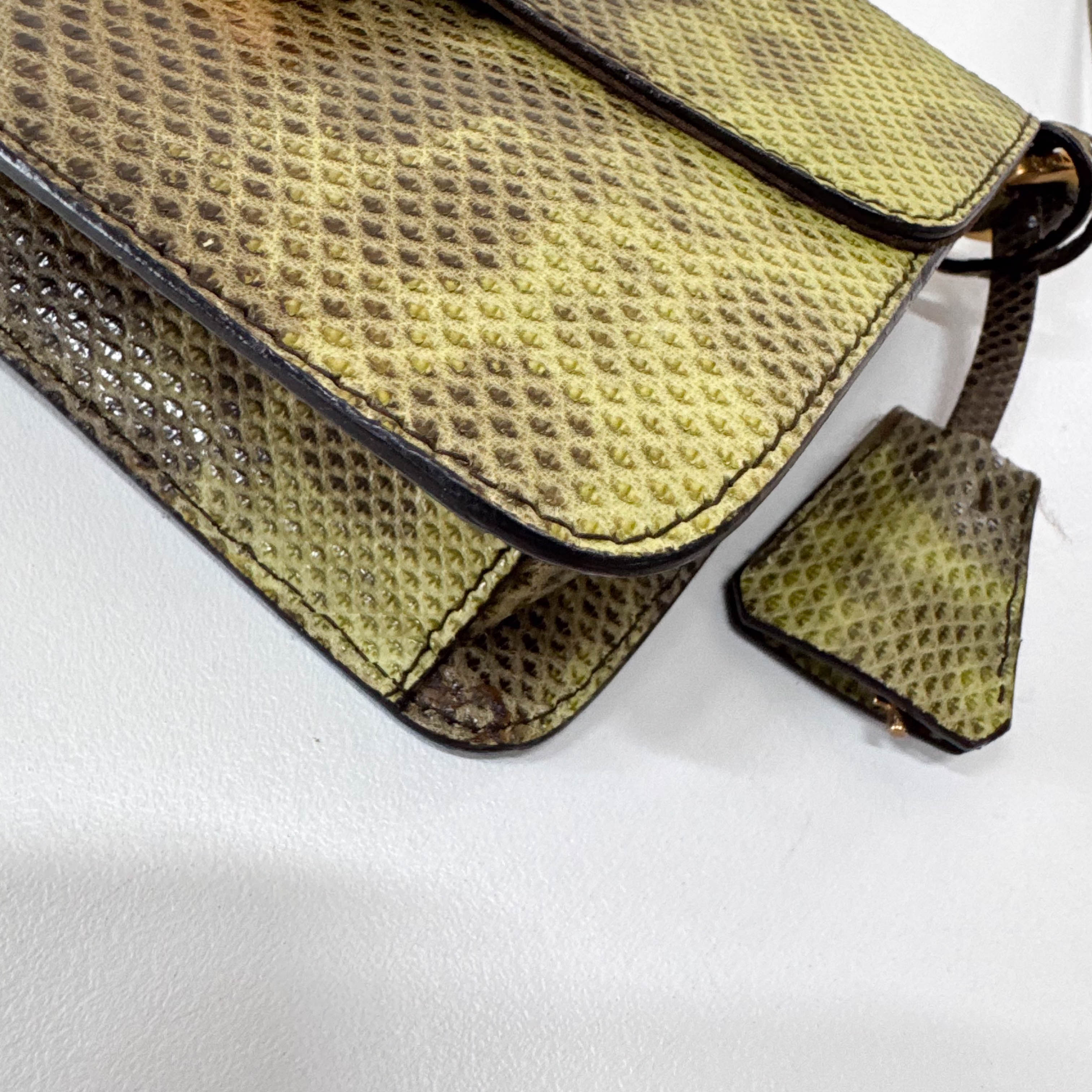 Green Leather Mini Shoulder Bag