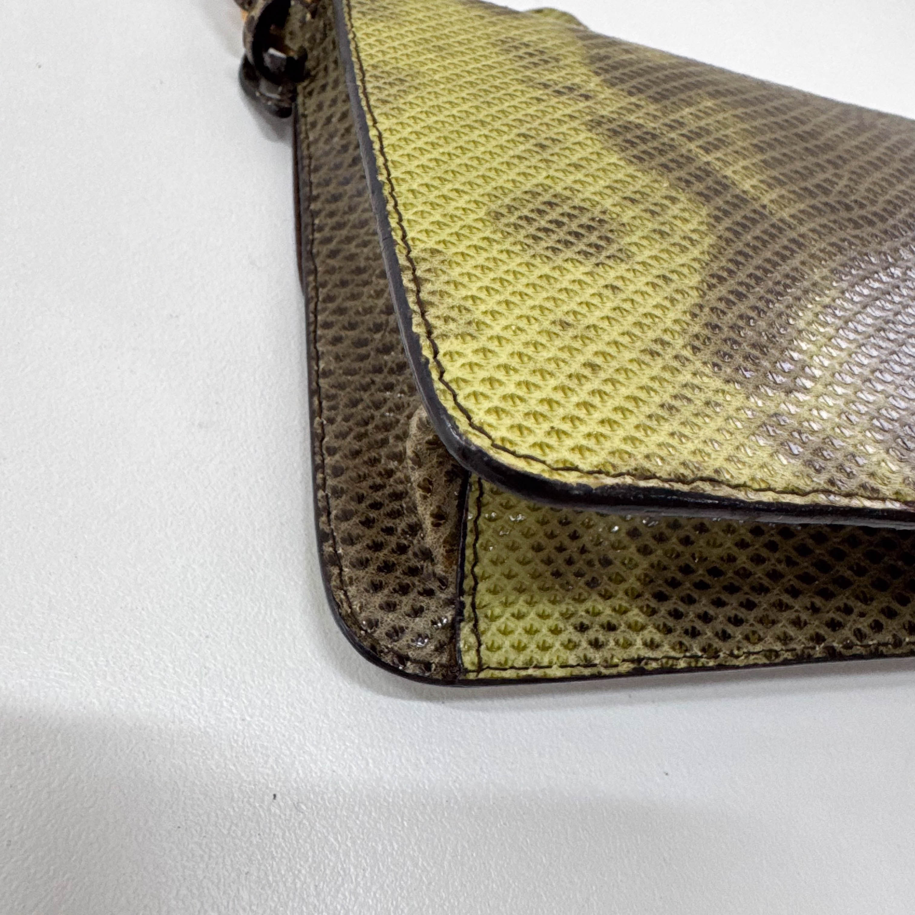 Green Leather Mini Shoulder Bag