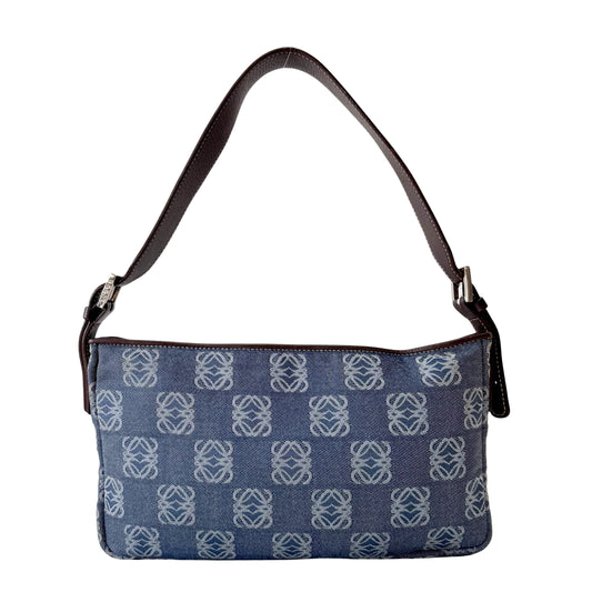 Anagram Denim Pouch Bag