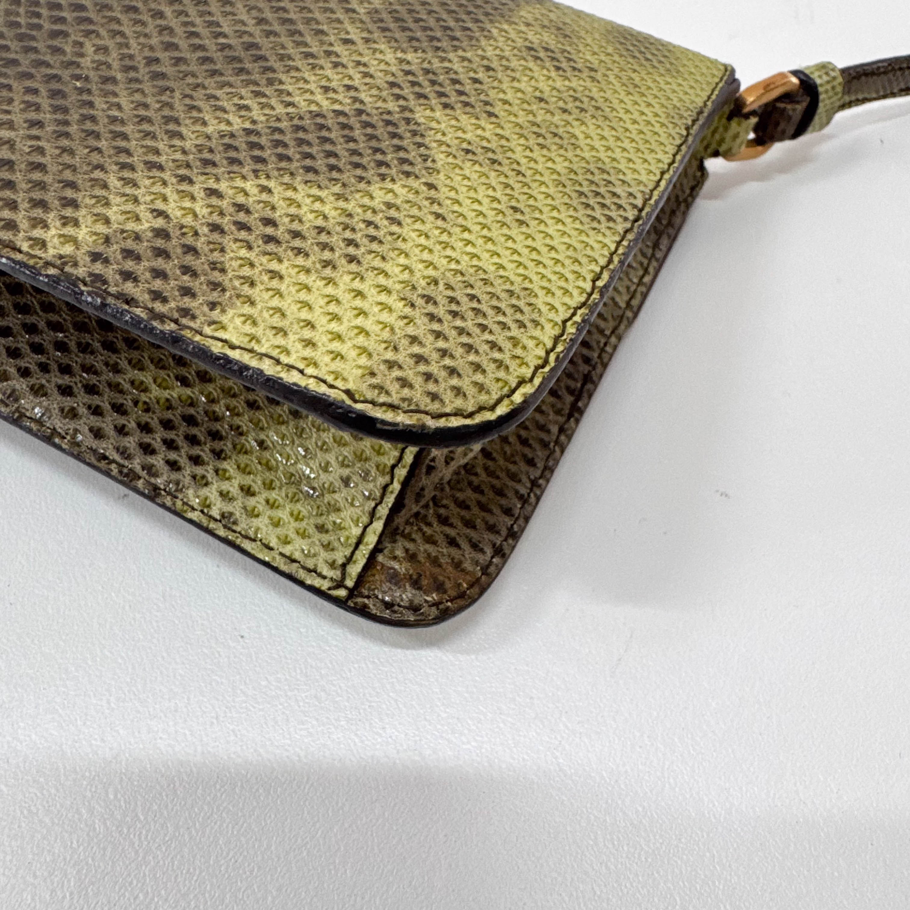 Green Leather Mini Shoulder Bag