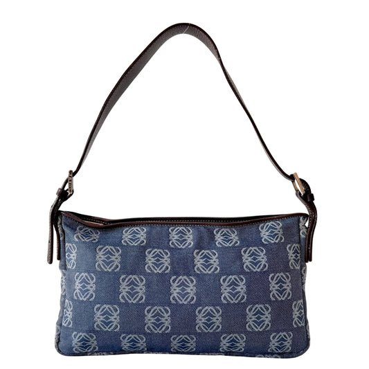 Anagram Denim Pouch Bag