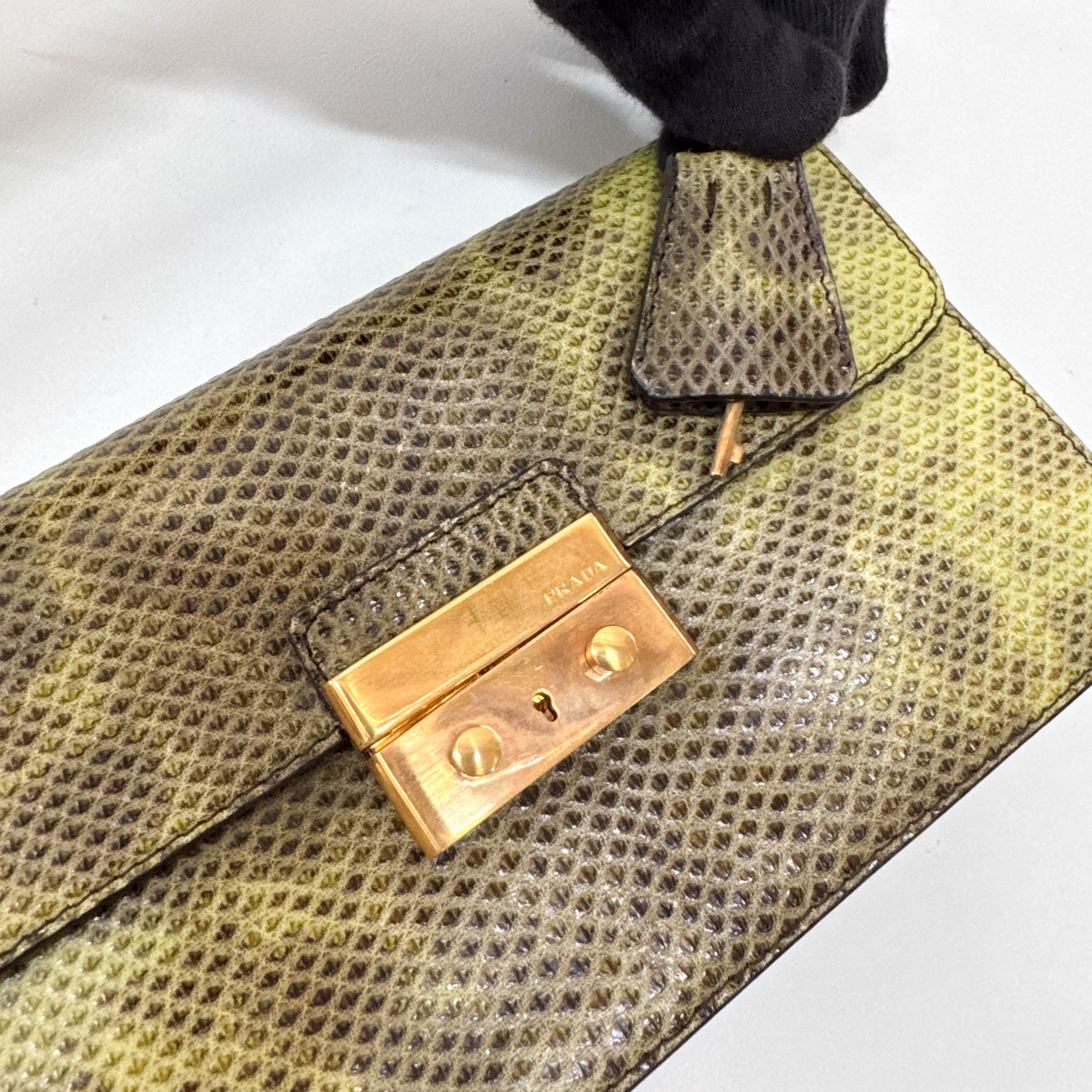 Green Leather Mini Shoulder Bag