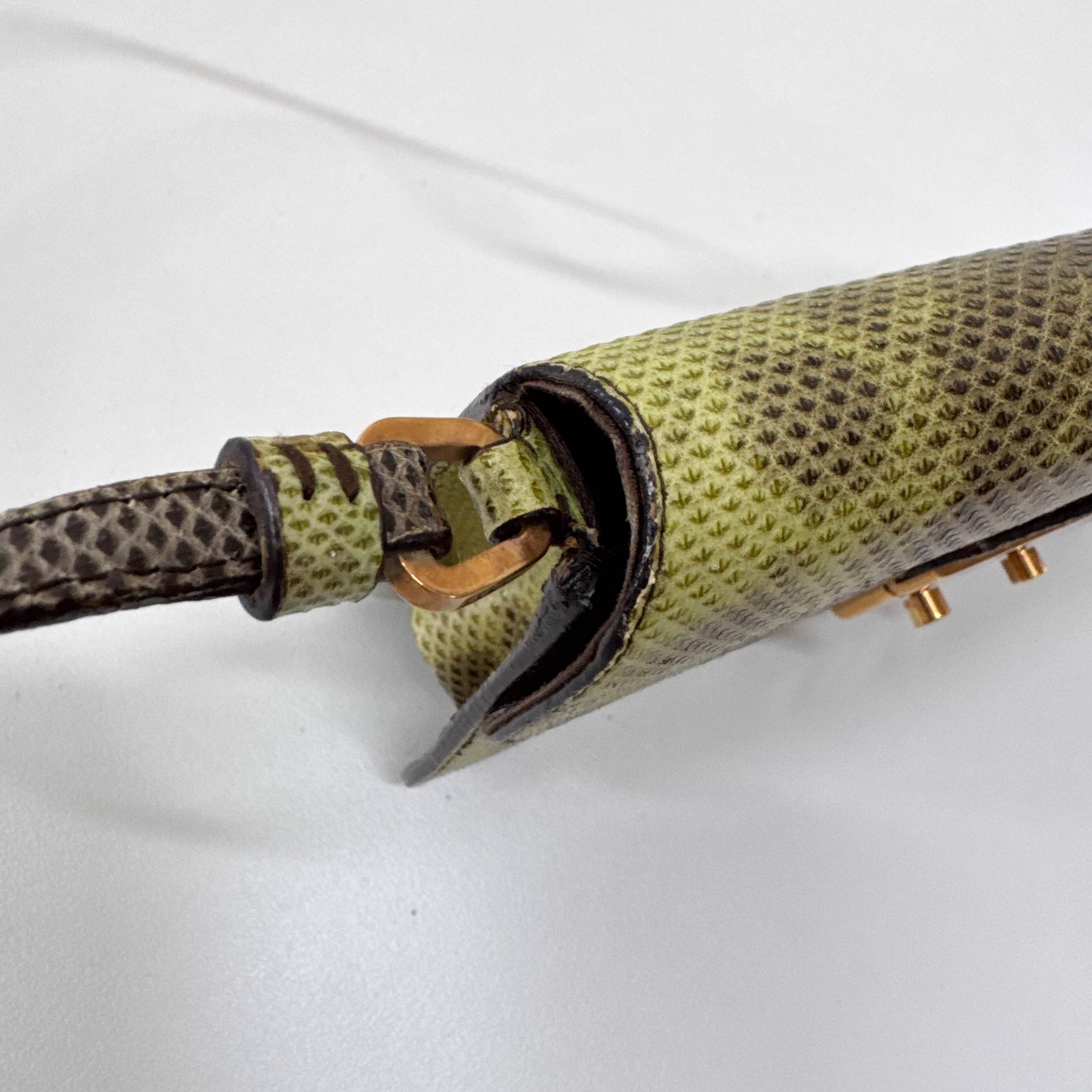 Green Leather Mini Shoulder Bag