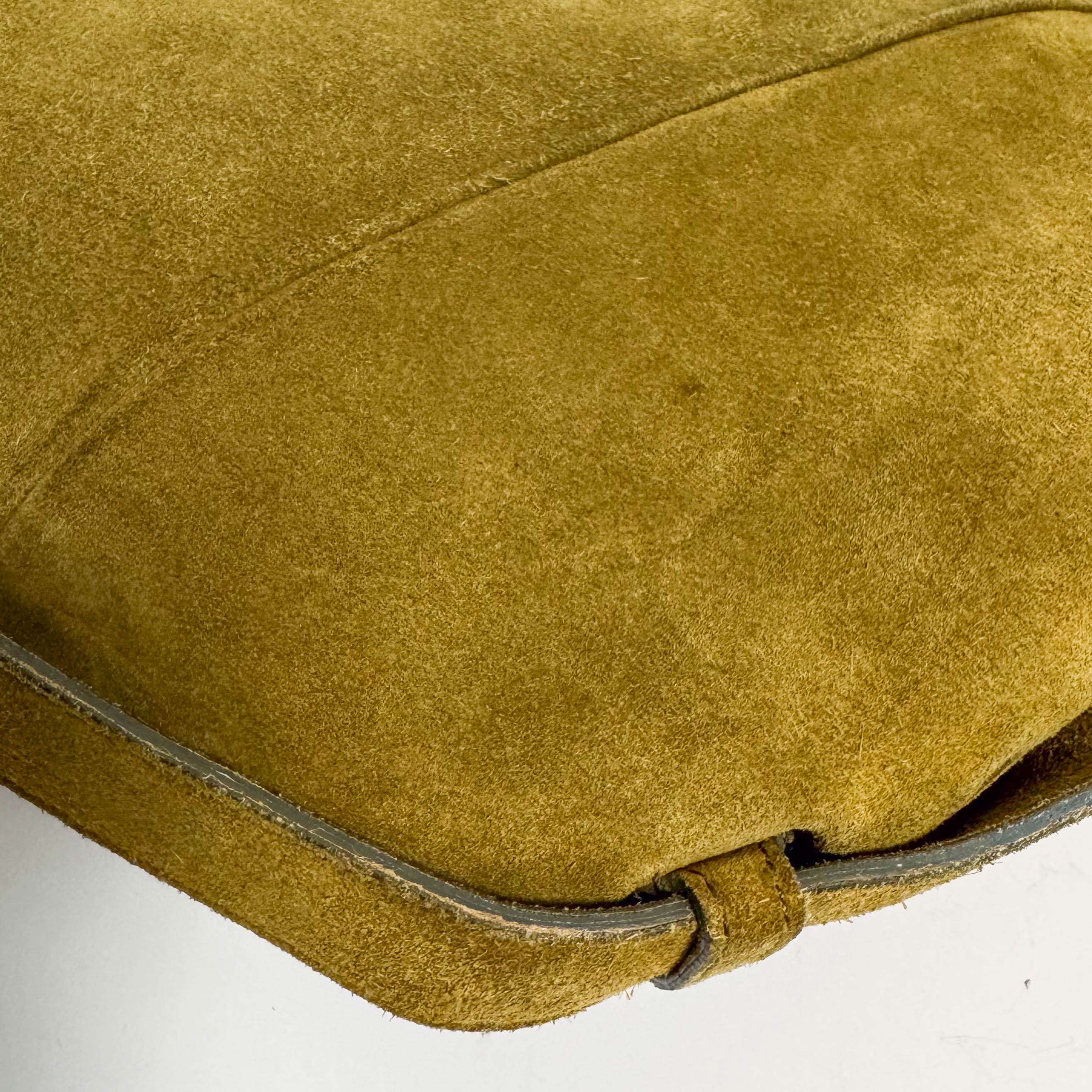 Saint Laurent Paris Green Suede Small Mombasa Hobo Shoulder Bag