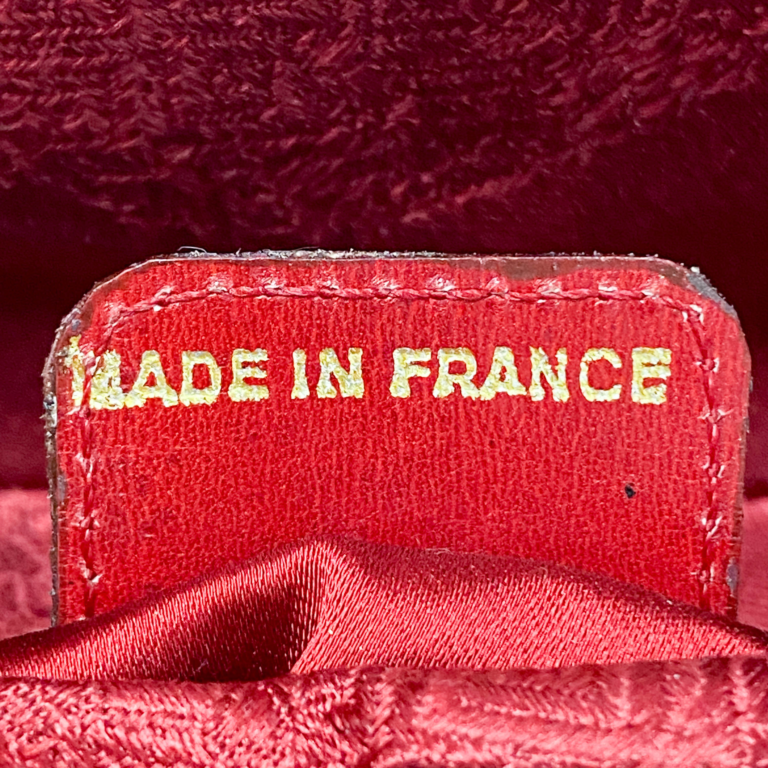 Saddle Red Satin Bag