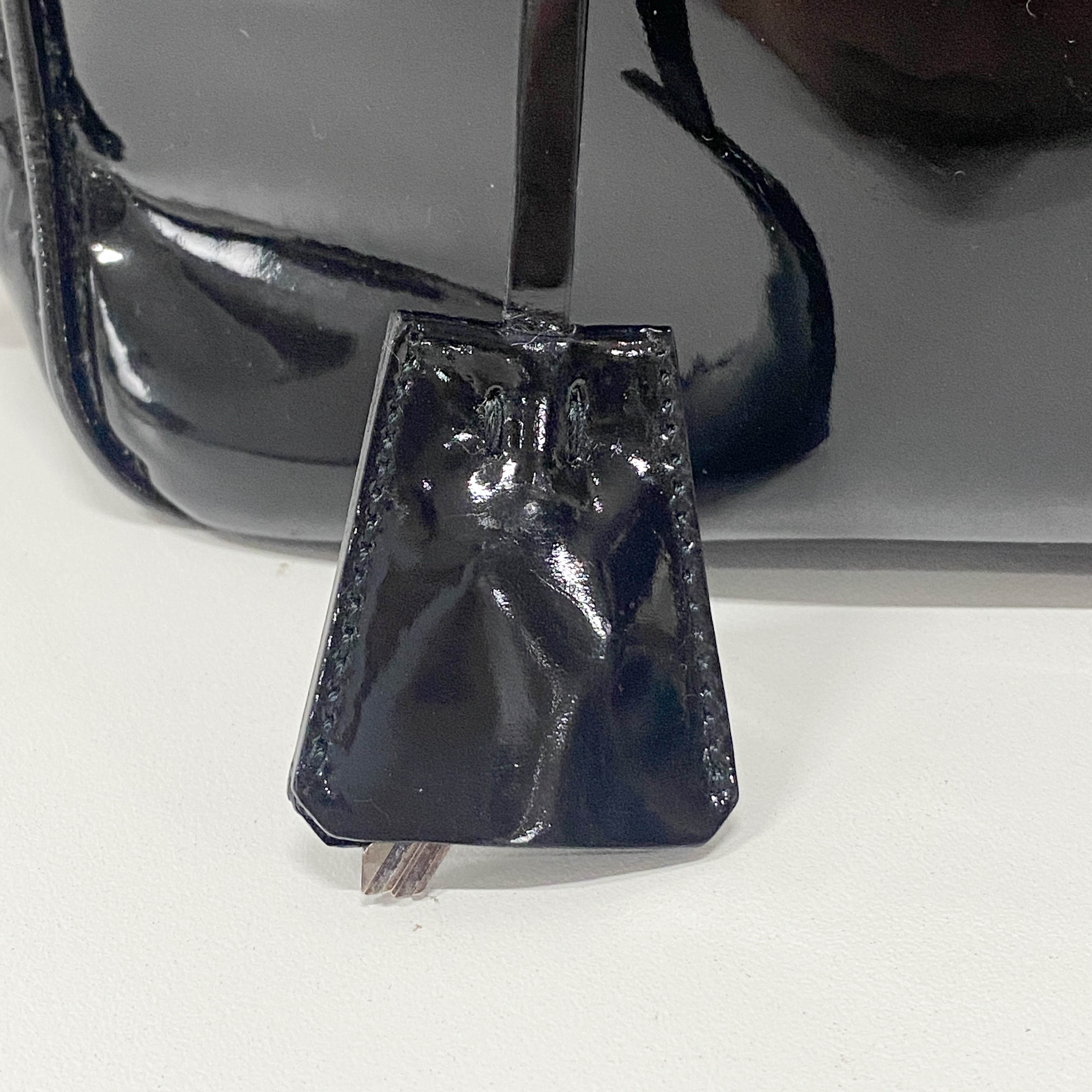 Black Patent Leather Shoulder Bag