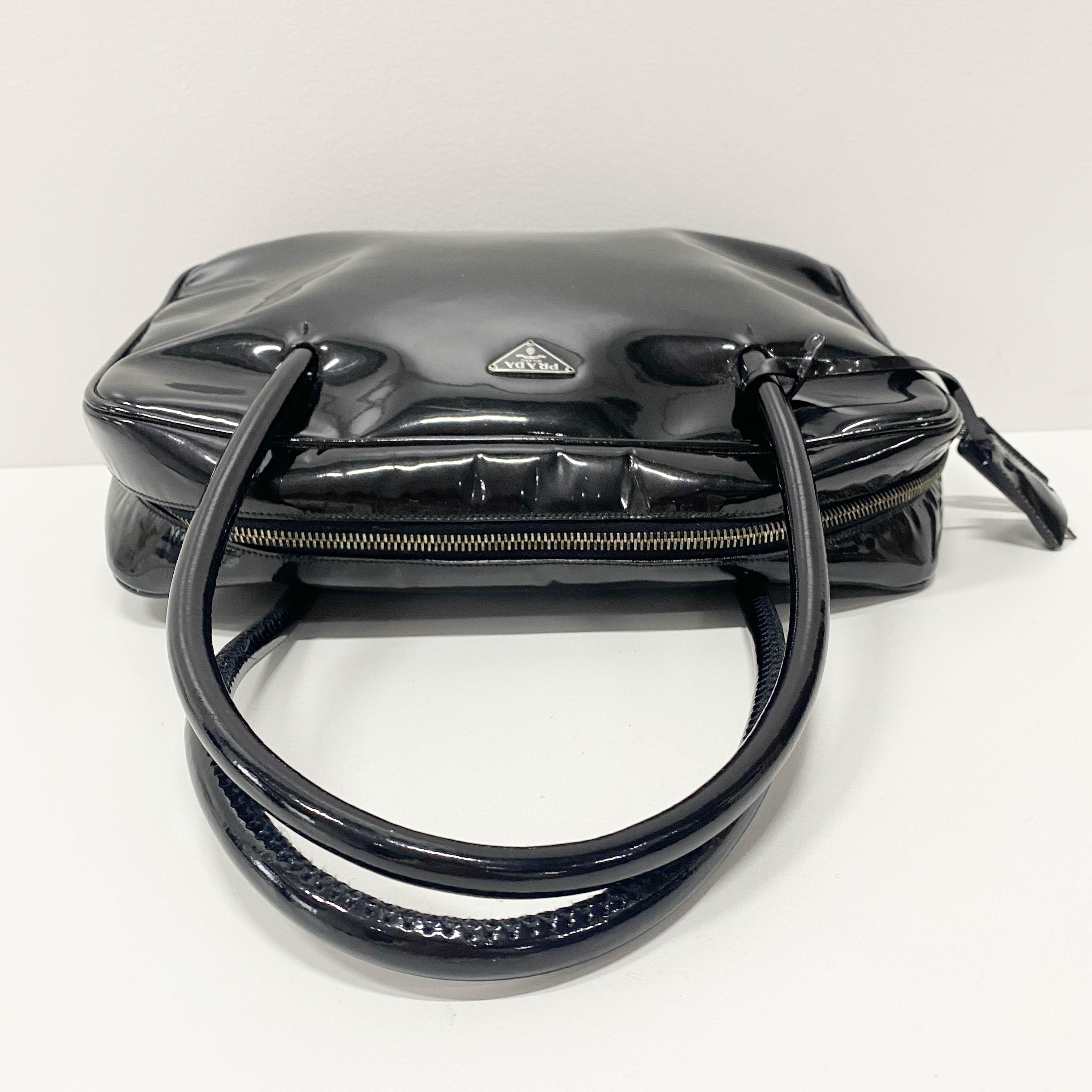 Black Patent Leather Shoulder Bag