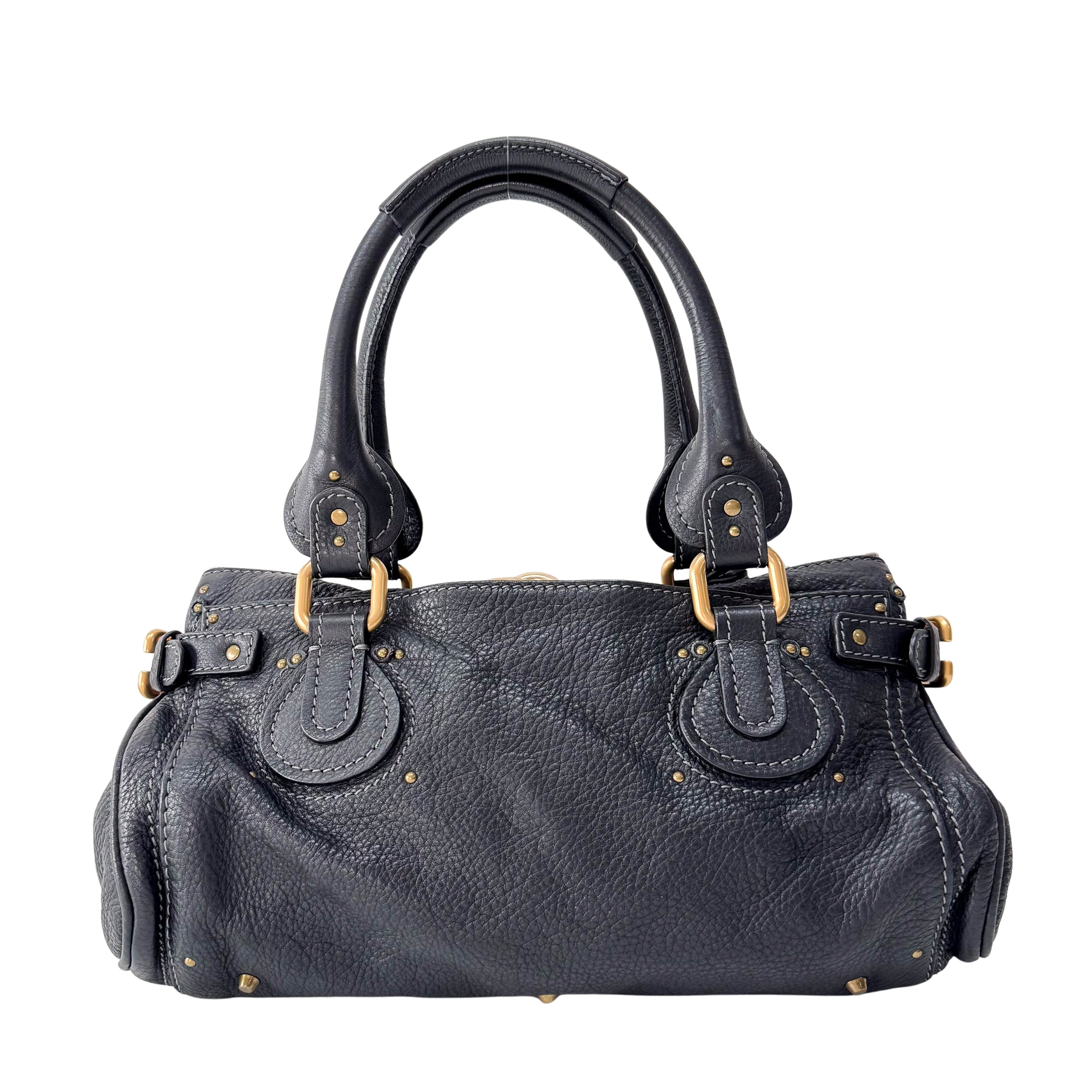 Paddington Black Leather Shoulder Bag