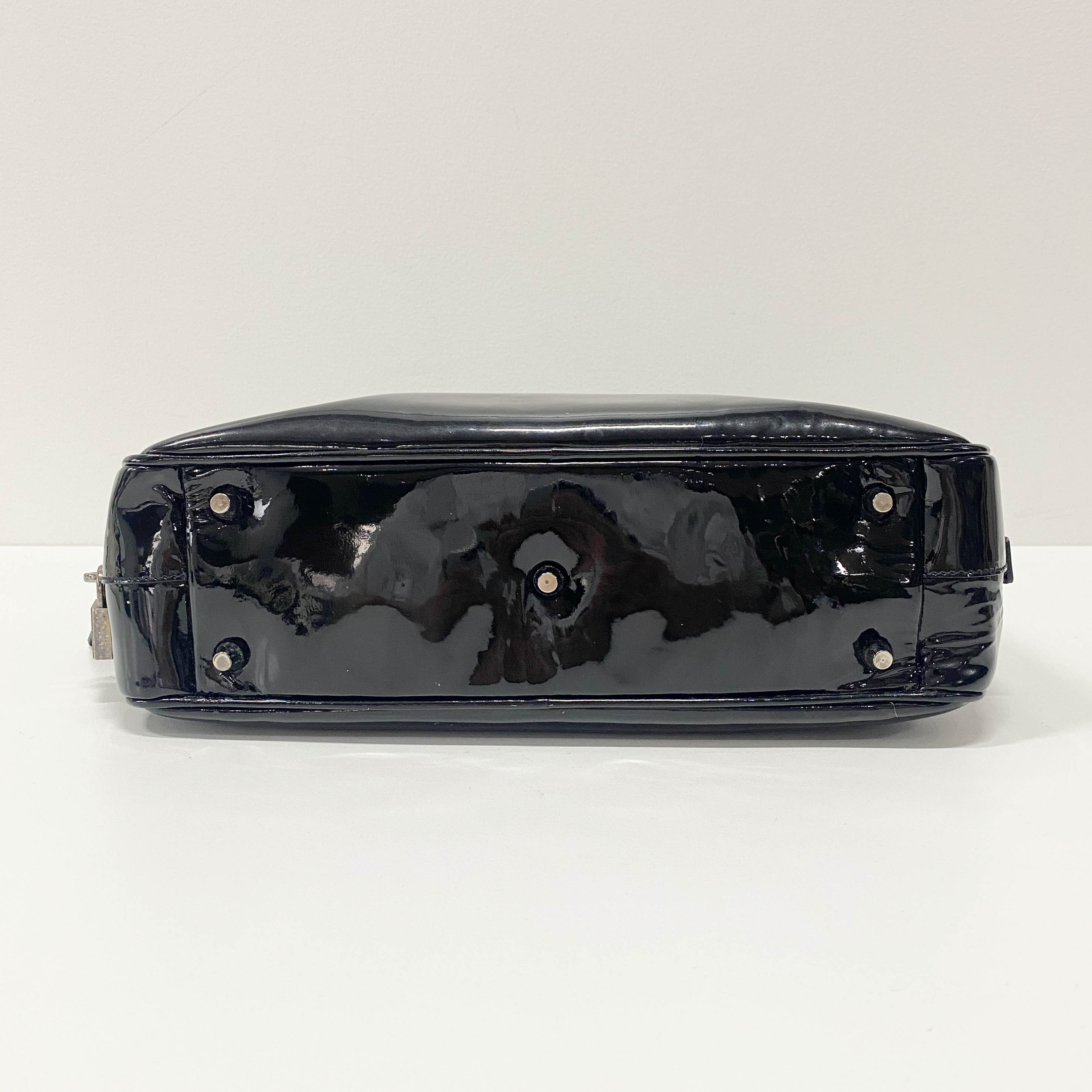 Black Patent Leather Shoulder Bag