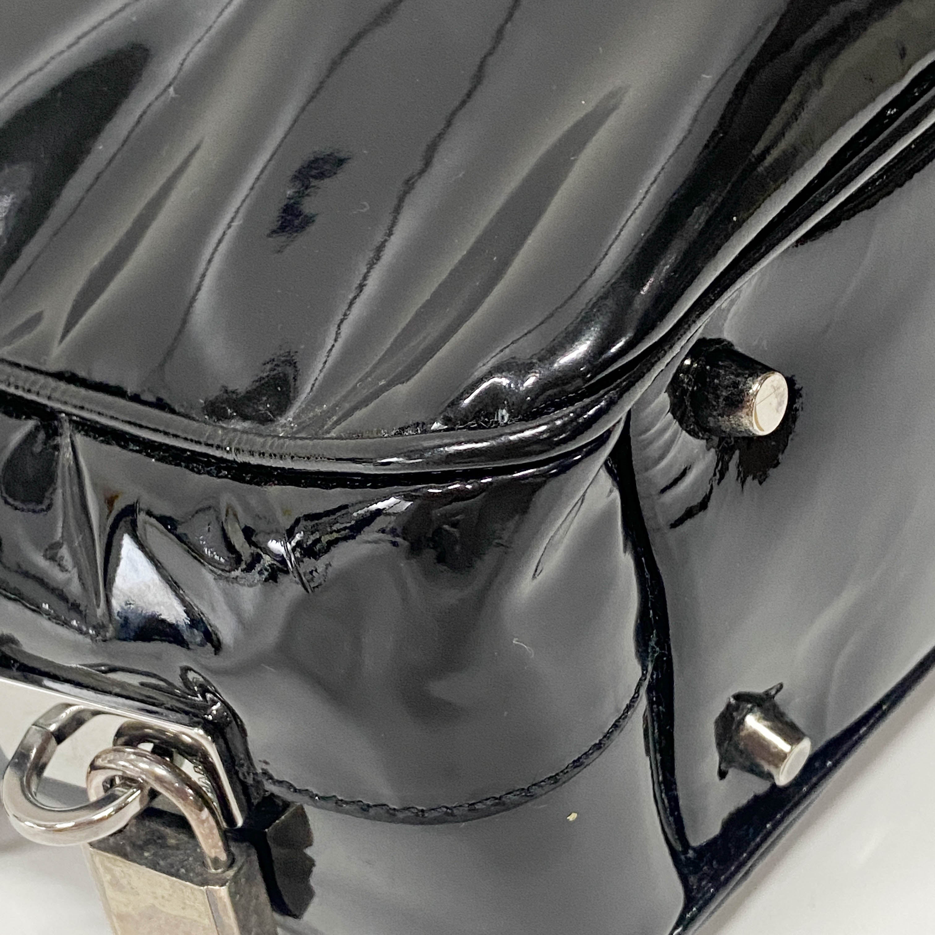 Black Patent Leather Shoulder Bag